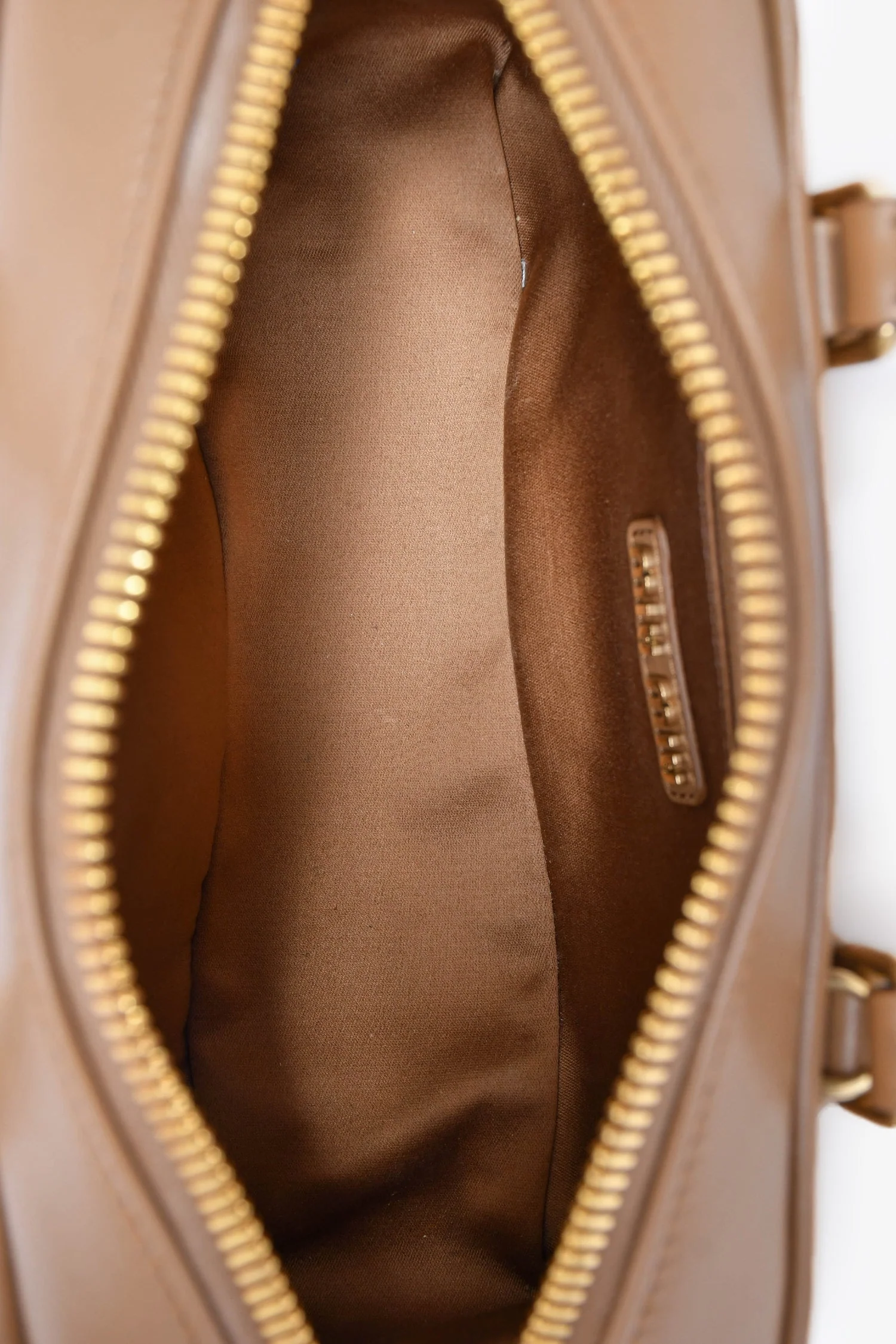 Miu Miu Caramel Nappa Leather Arcadie Matelassé Top Handle - Image 7