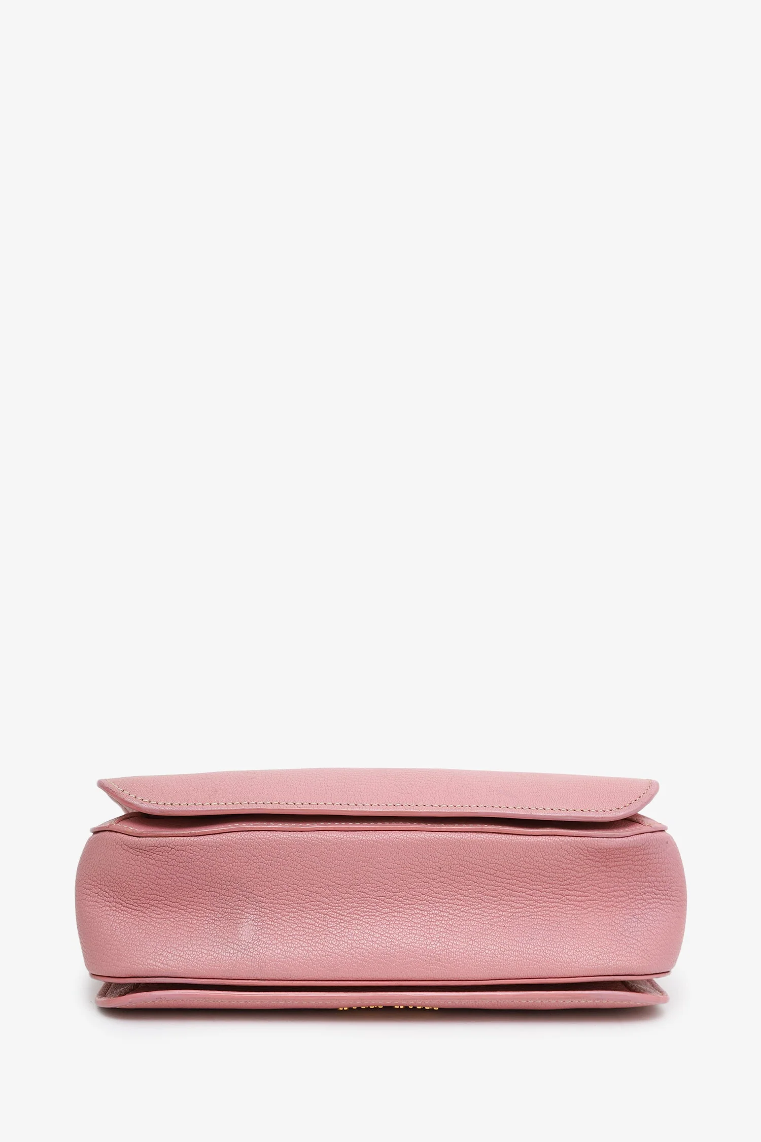 Miu Miu Pink Leather Push Lock Flap Top Handle Bag - Image 5