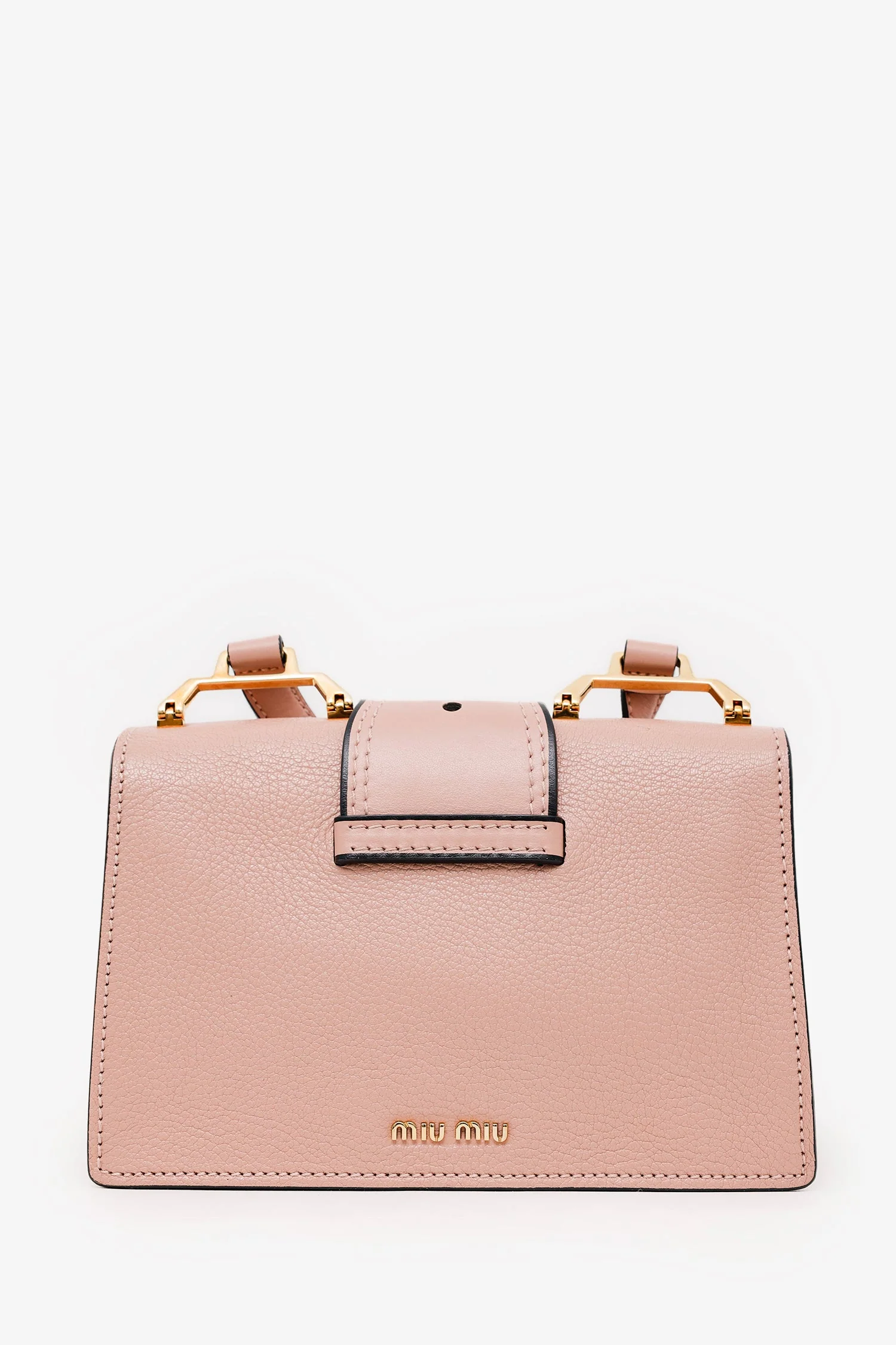 Miu Miu Pink Madras Leather Crystal Embellished Buckle Flap Shoulder Bag - Image 2