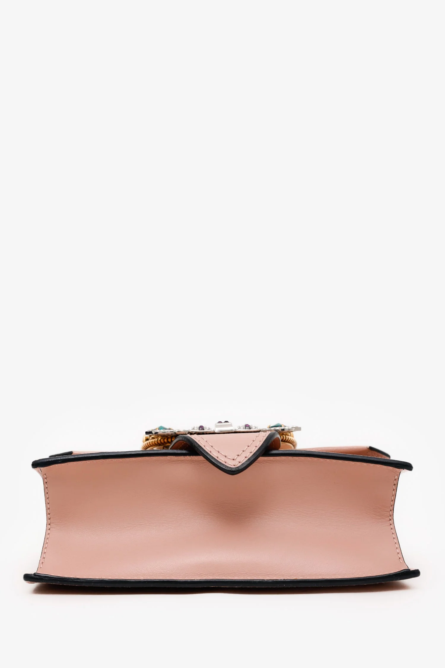 Miu Miu Pink Madras Leather Crystal Embellished Buckle Flap Shoulder Bag - Image 5