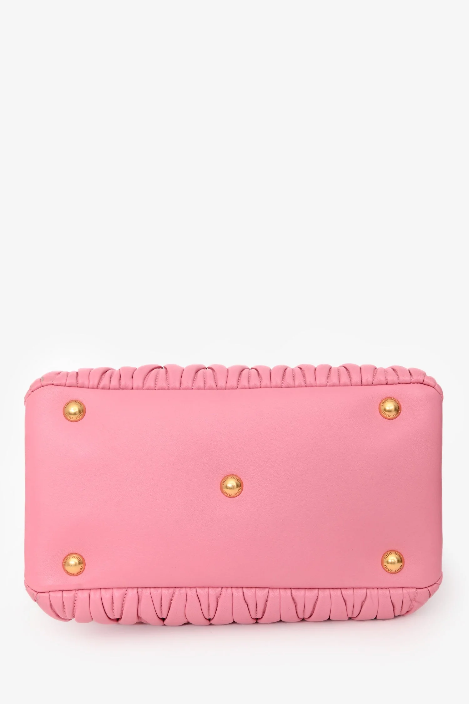 Miu Miu Pink Matelasse Leather Small Tote Bag with Strap - Image 5
