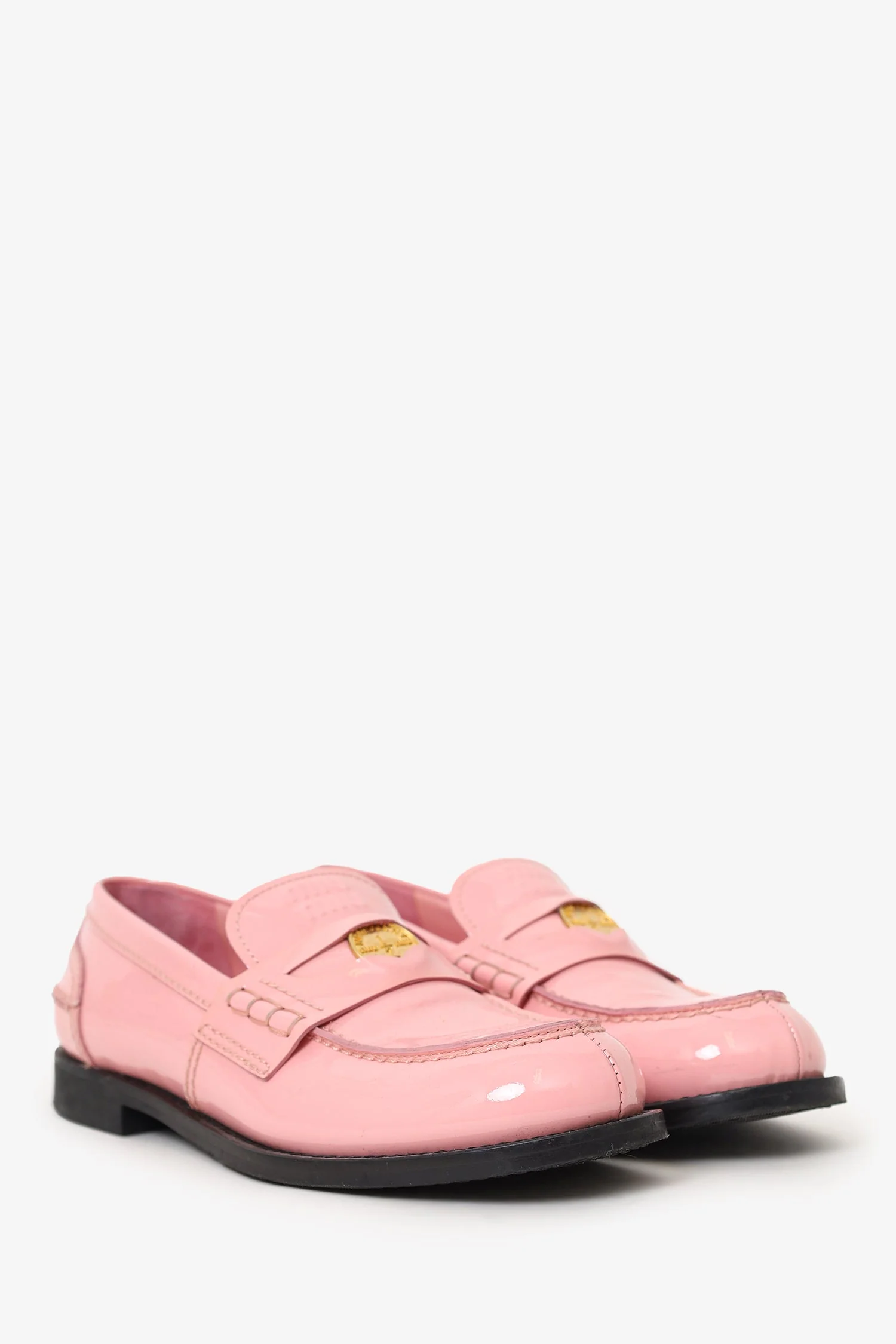 Miu Miu Pink Patent Leather Penny Loafer Size 39 - Image 2