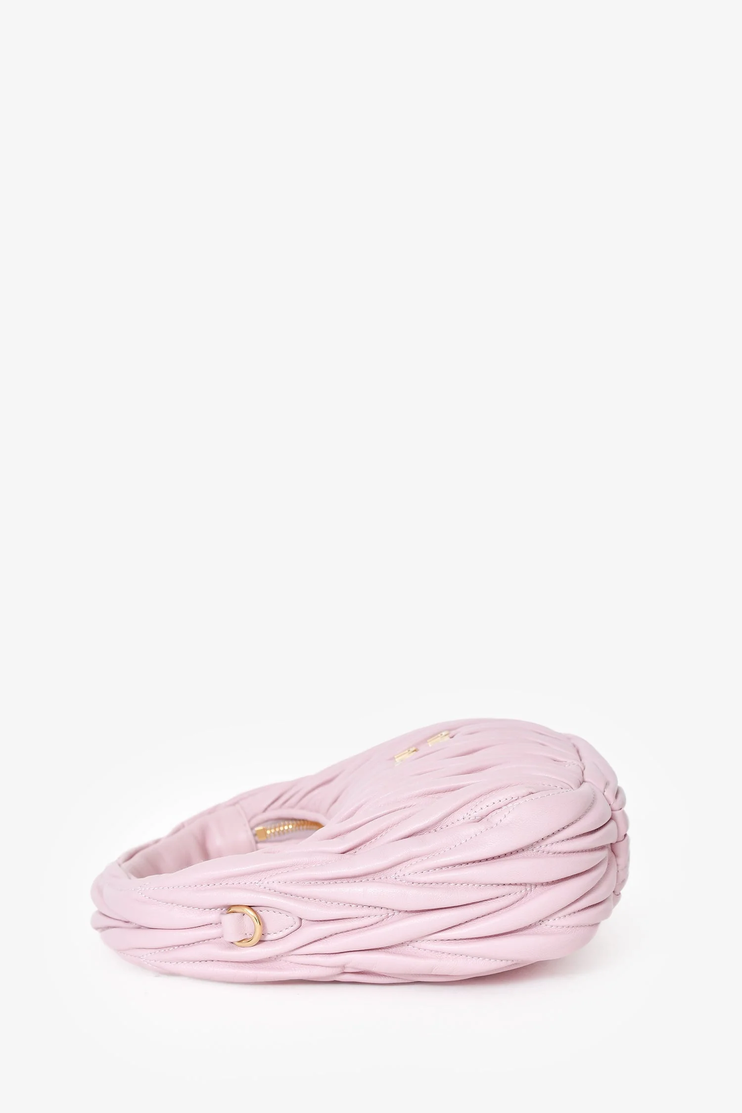 Miu Miu Powder Pink Nappa Matelasse Small Wander Hobo - Image 2