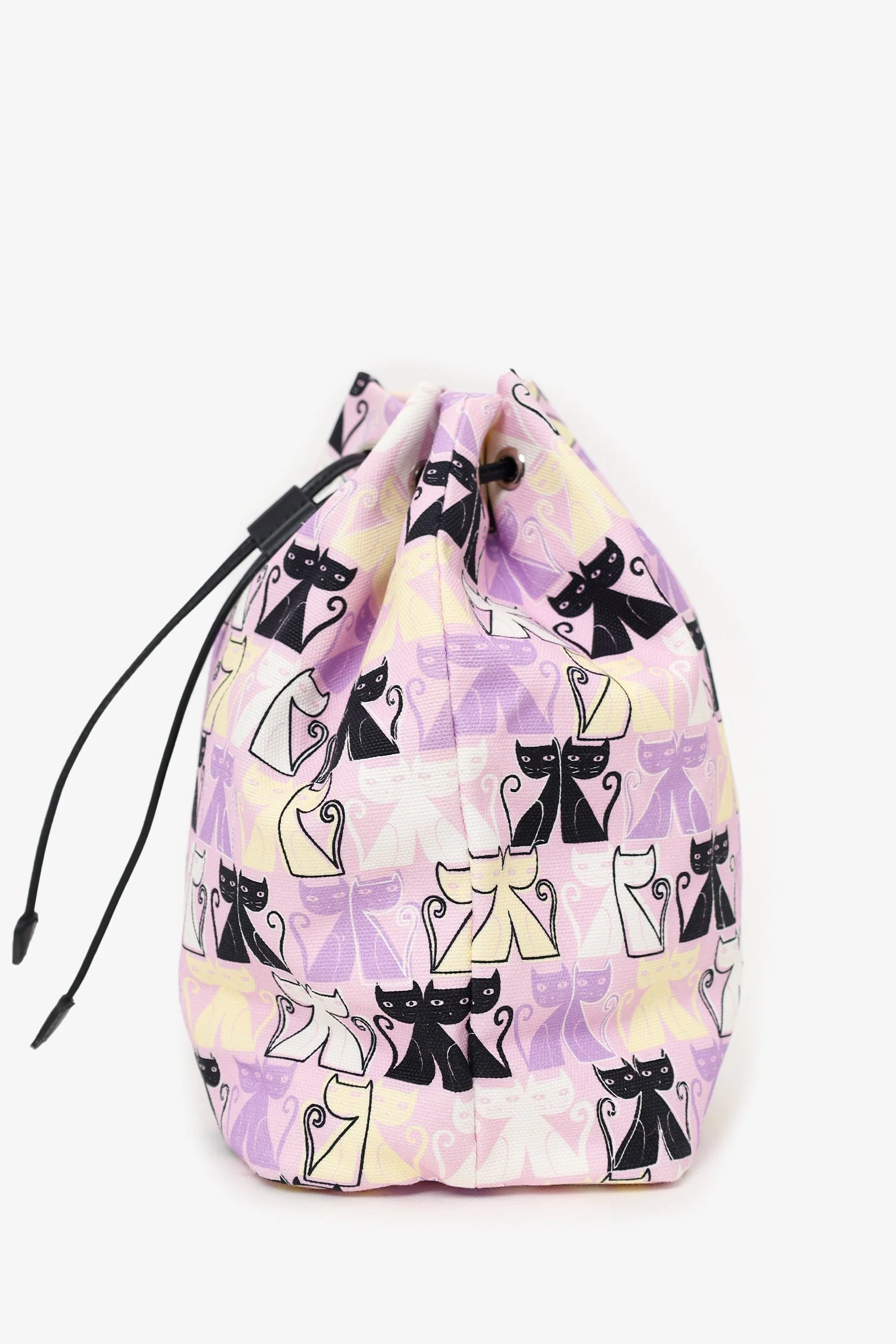 Miu Miu Purple Canvas Cat Print Drawstring Pouch - Image 4