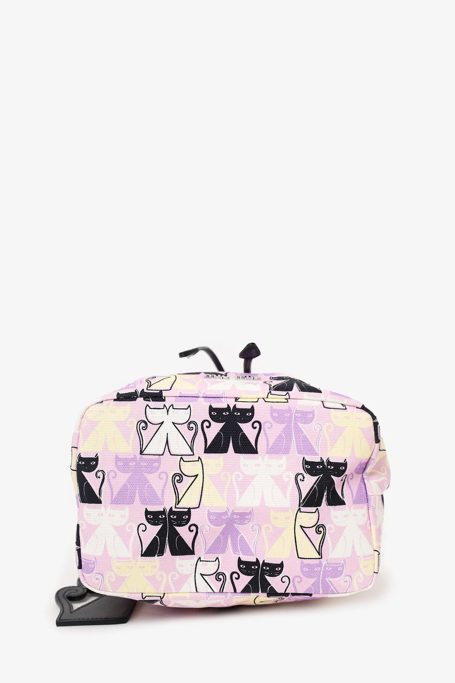 Miu Miu Purple Canvas Cat Print Drawstring Pouch - Image 5