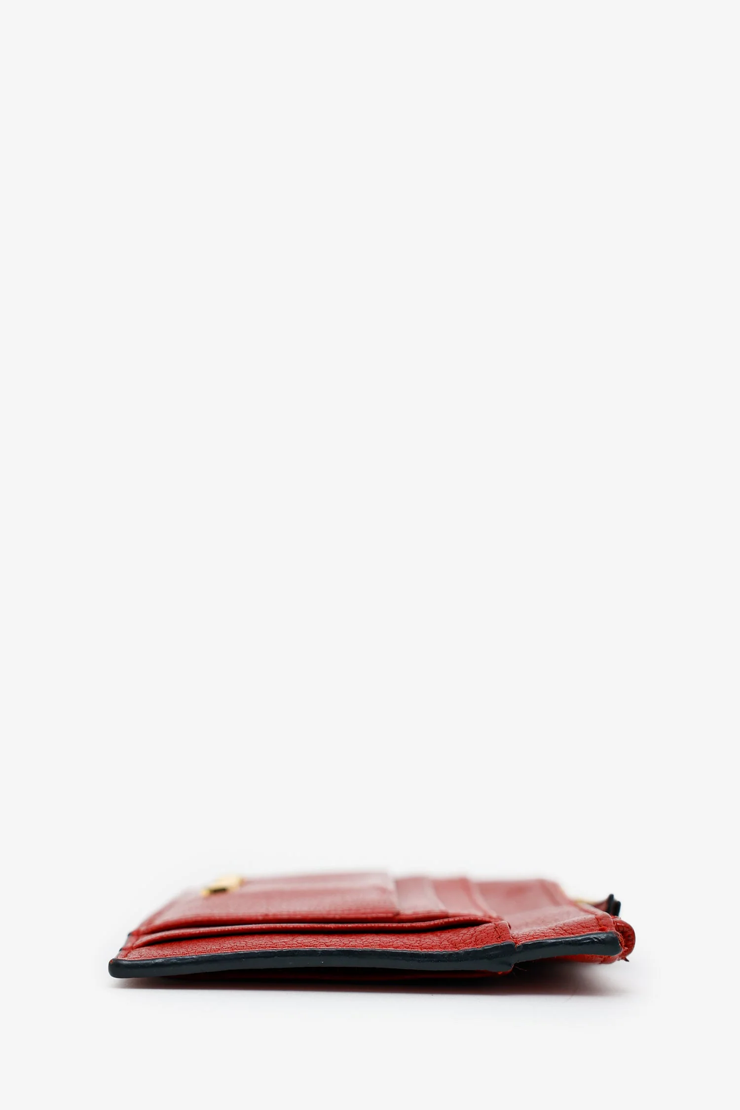 Miu Miu Red Leather Zip Card Holder - Image 3
