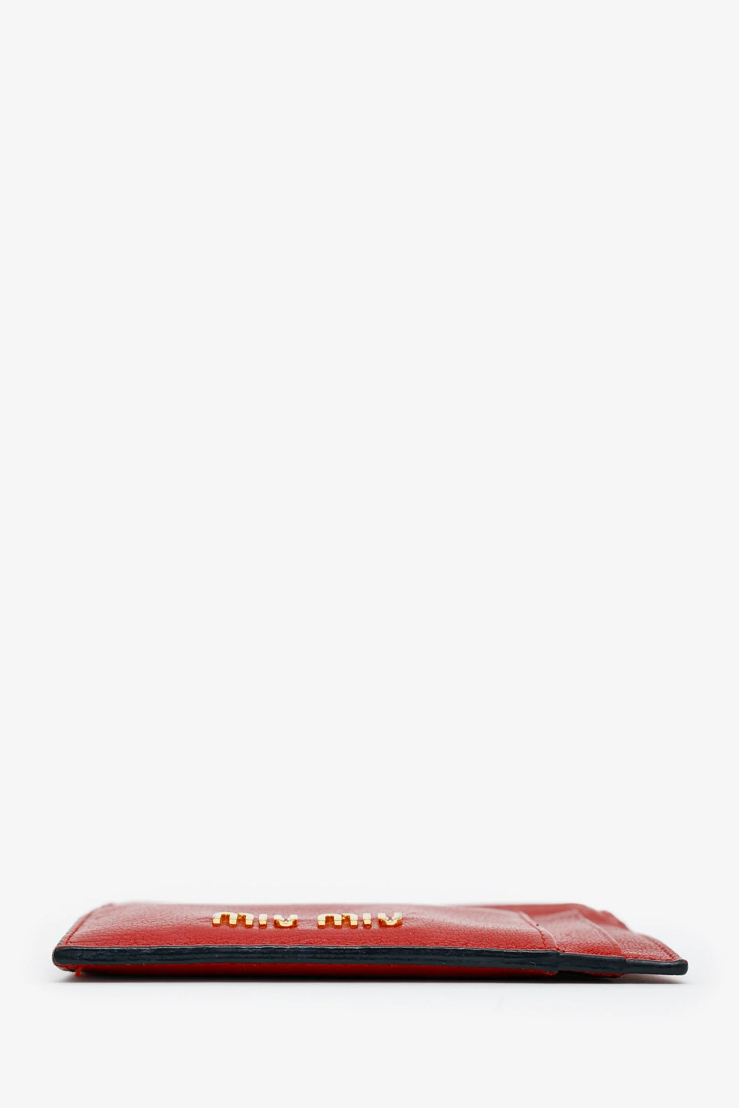 Miu Miu Red Leather Zip Card Holder - Image 5