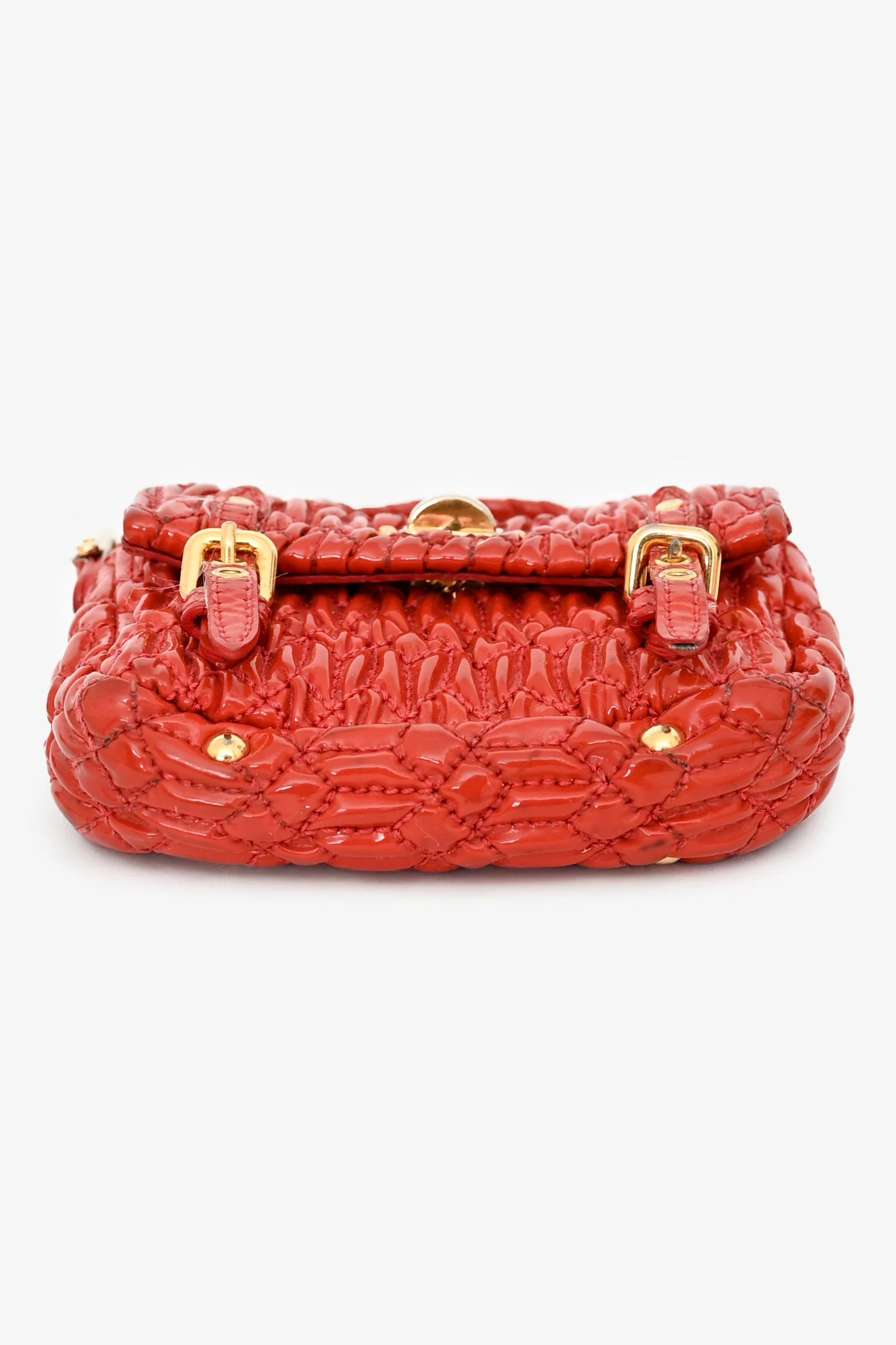 Miu Miu Red Patent Leather Bag Charm - Image 3