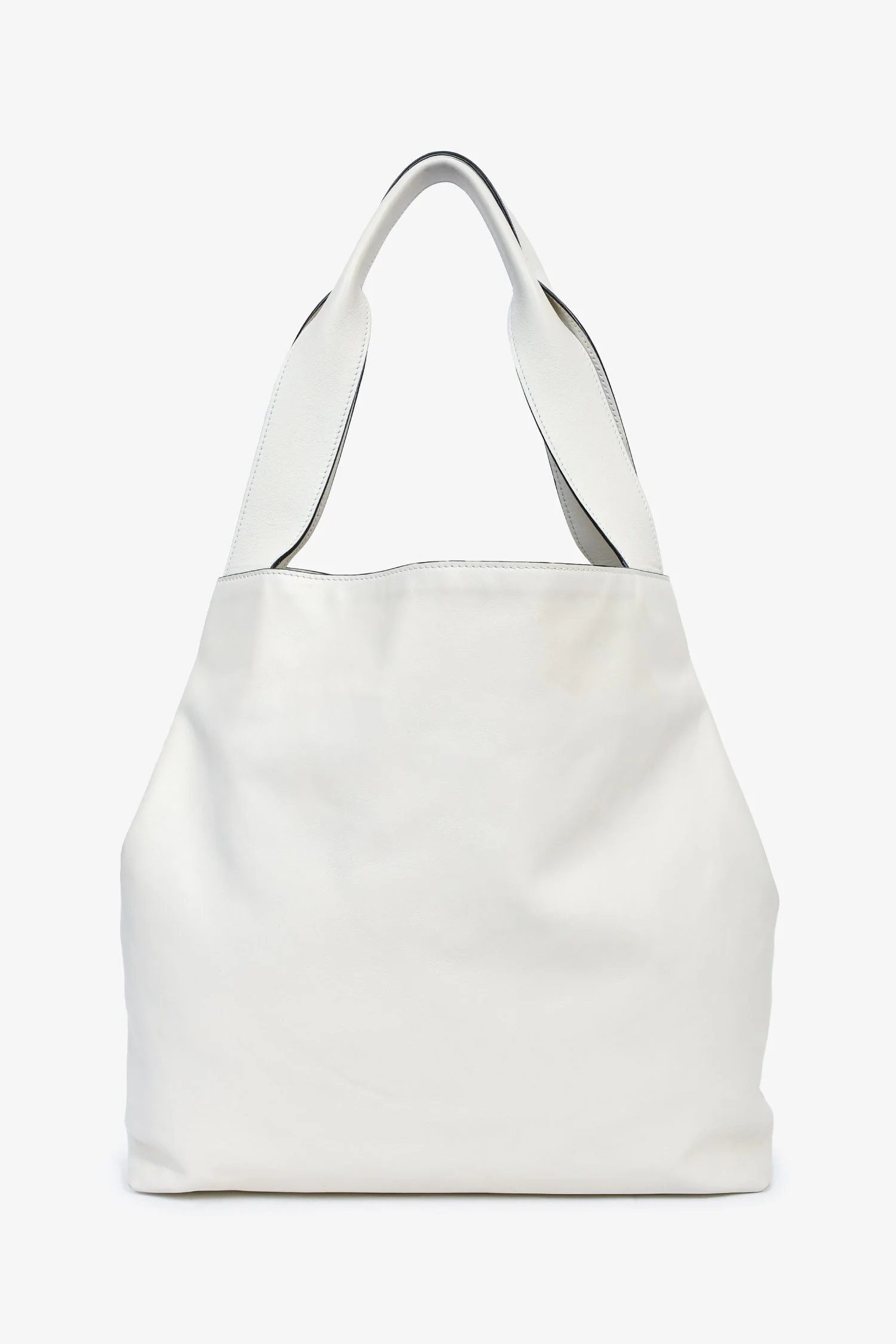Miu Miu White Leather Logo Hobo Bag - Image 2