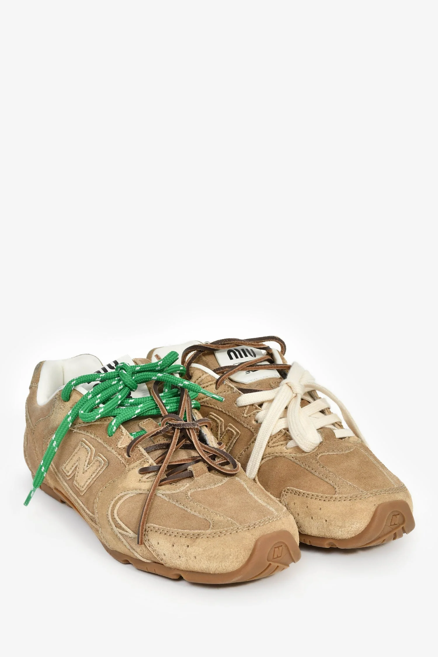 Miu Miu x New Balance Beige Suede '530' Sneakers Size 37 - Image 2