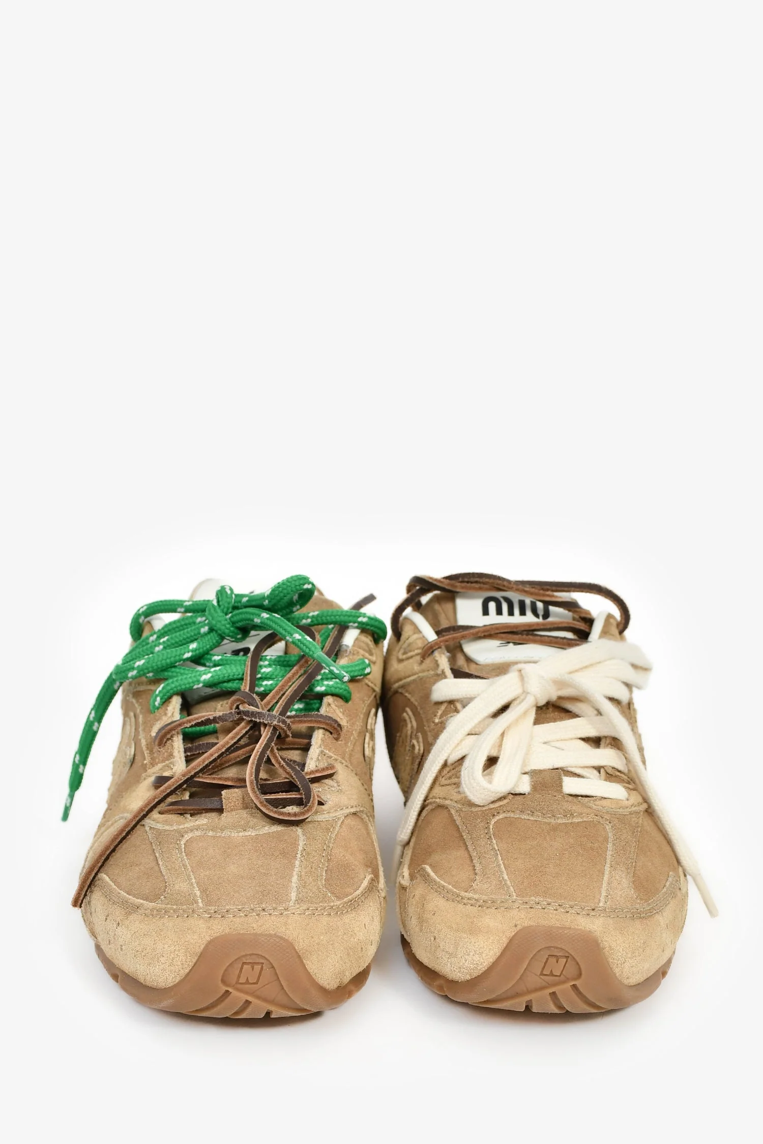 Miu Miu x New Balance Beige Suede '530' Sneakers Size 37 - Image 3