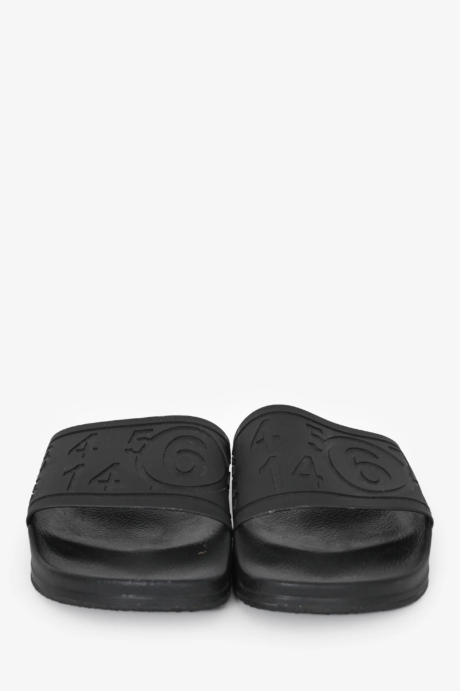 MM6 Maison Margiela Black Rubber Slides Size 41 - Image 3