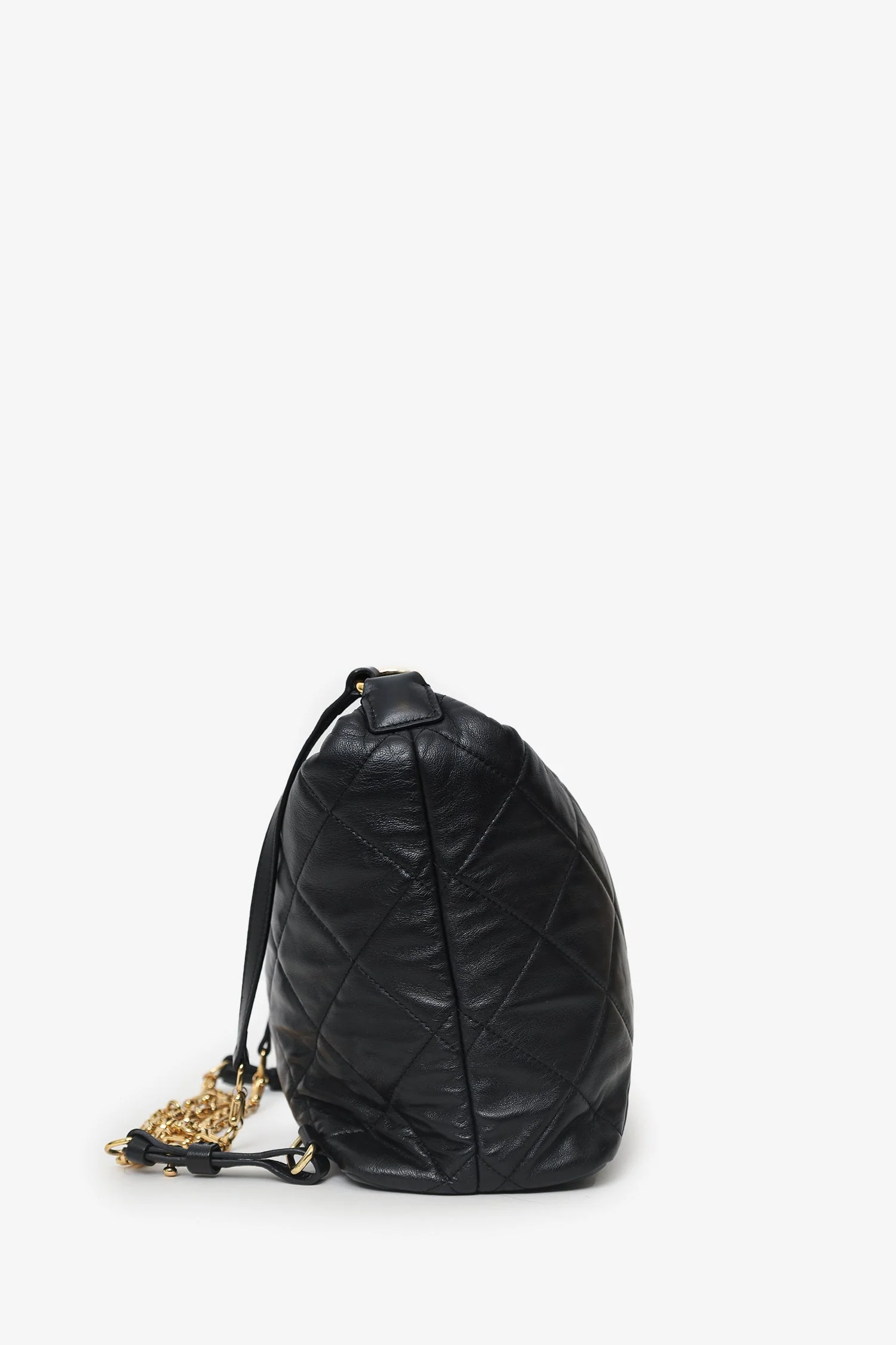 Moncler Black Leather Quilted Backpack - Image 4