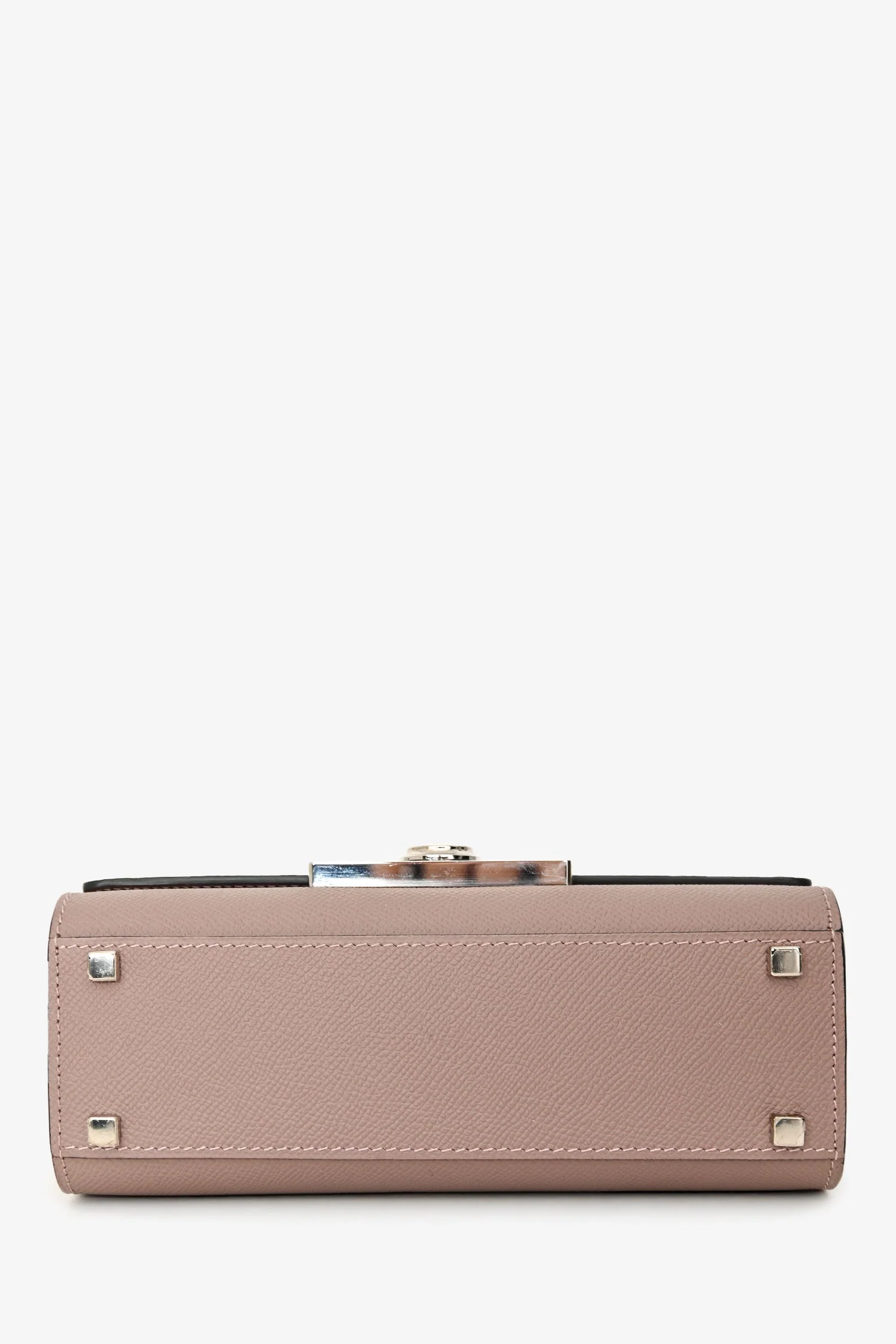 Moynat Brown Leather Mini Rejane Top Handle with Strap - Image 5