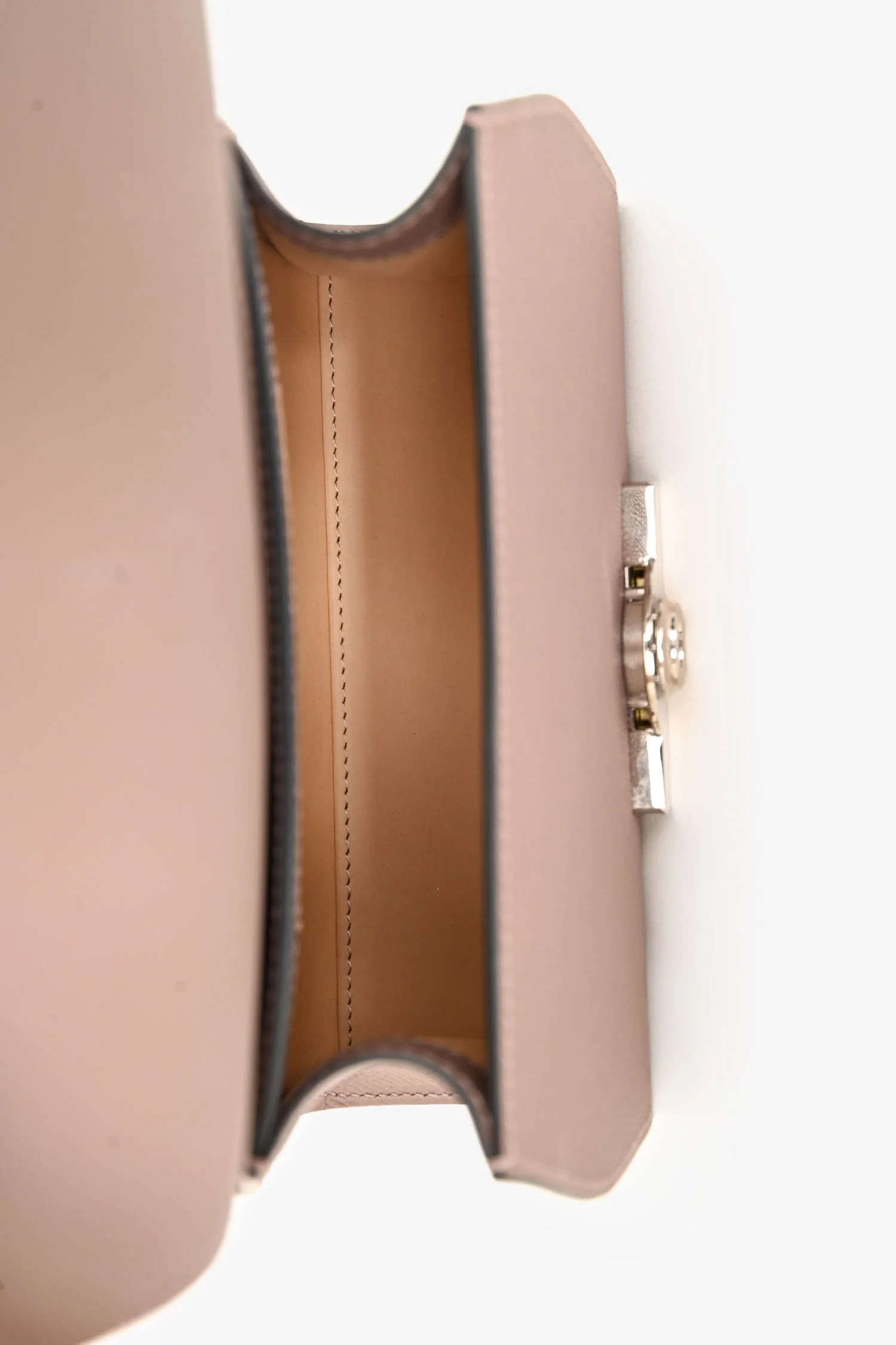 Moynat Brown Leather Mini Rejane Top Handle with Strap - Image 6