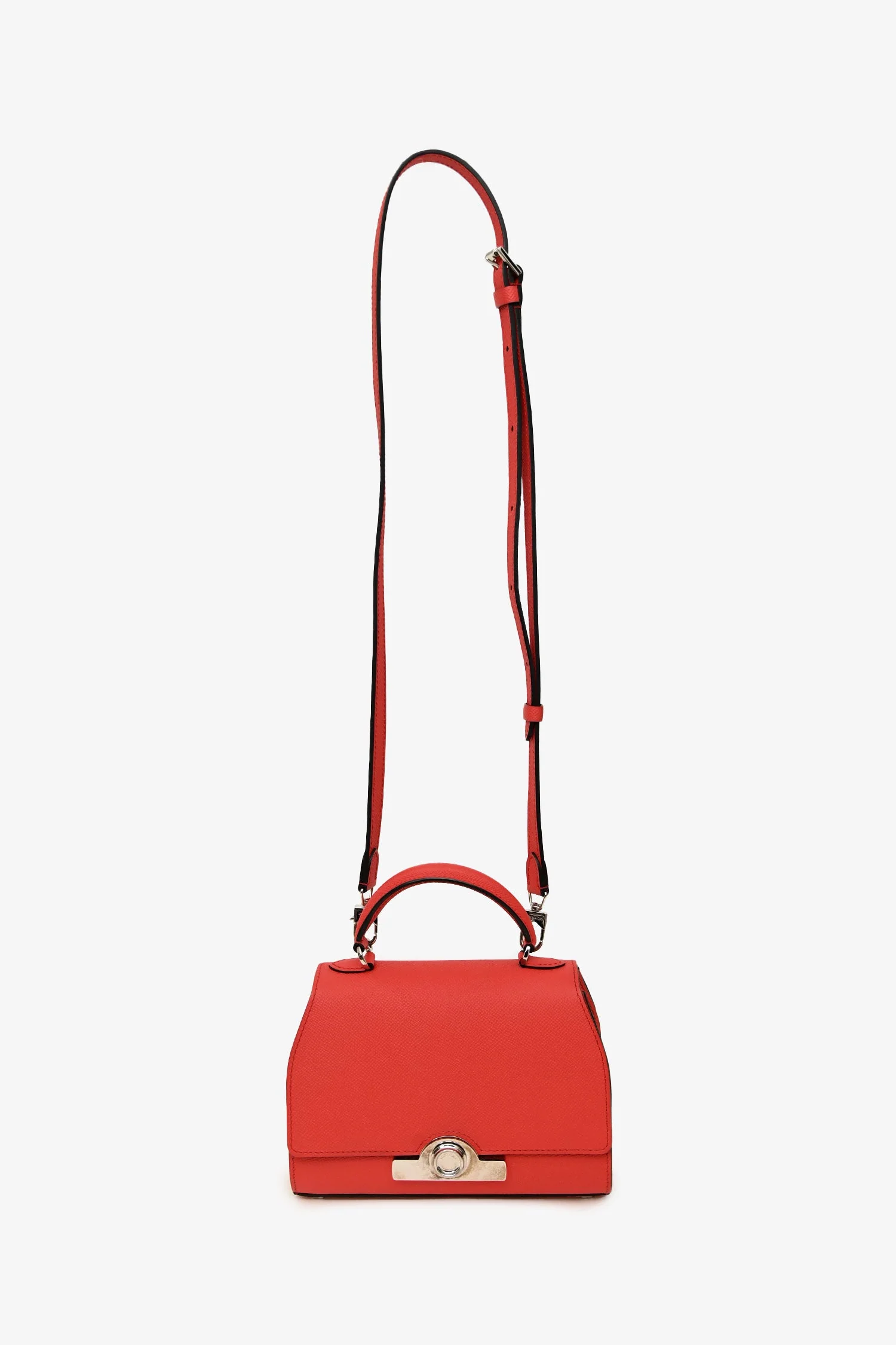 Moynat Red Leather Nano 'Réjane' Top Handle Crossbody - Image 7
