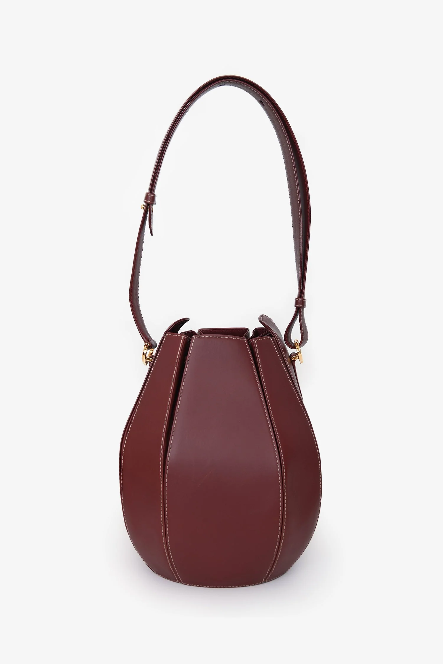 Must de Cartier Burgundy Leather Bucket Bag - Image 2