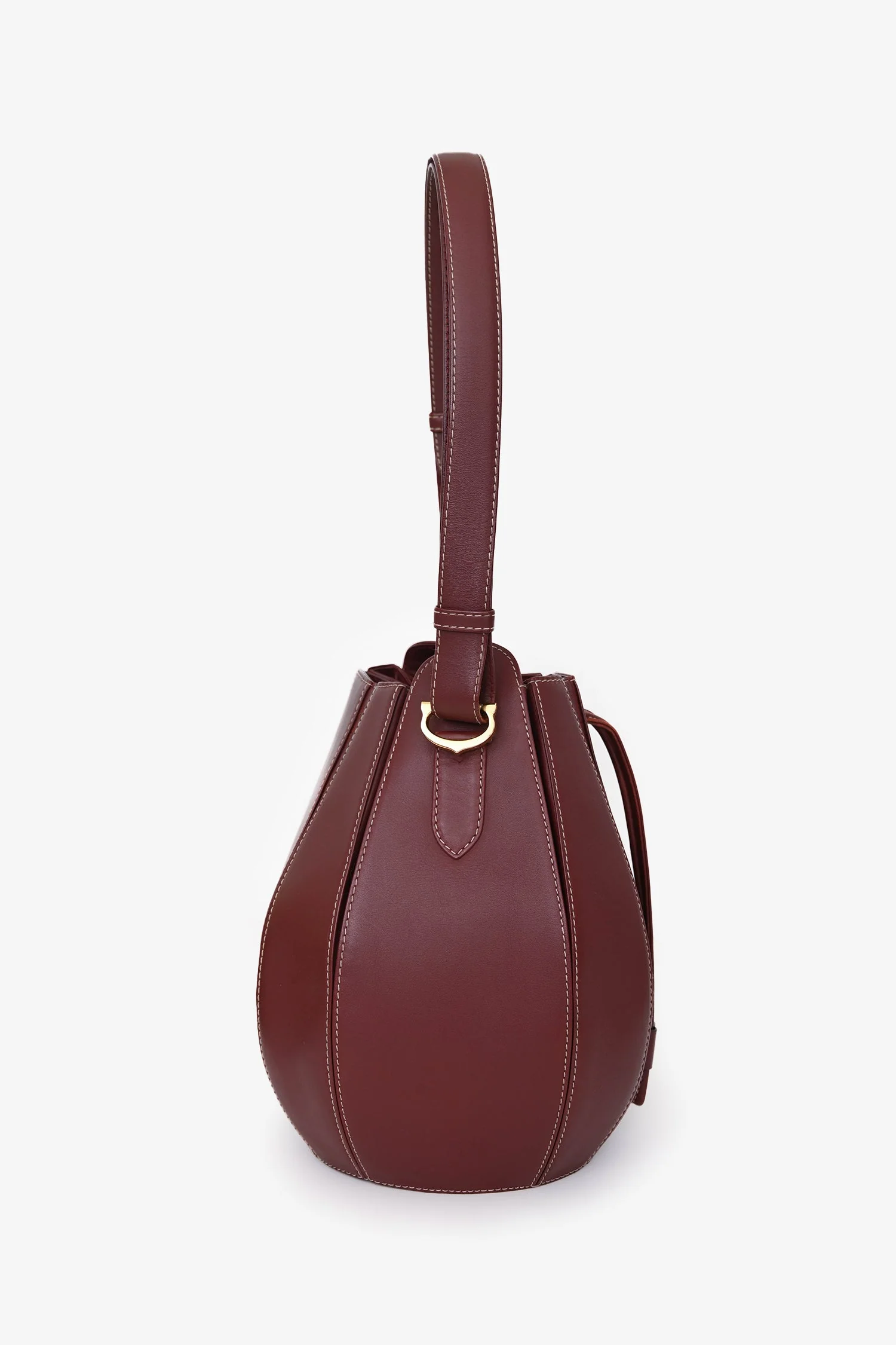 Must de Cartier Burgundy Leather Bucket Bag - Image 3