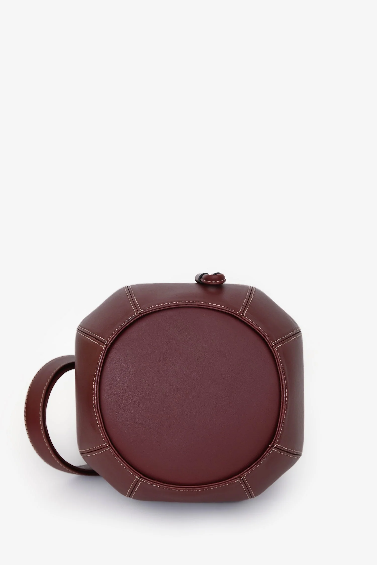 Must de Cartier Burgundy Leather Bucket Bag - Image 5