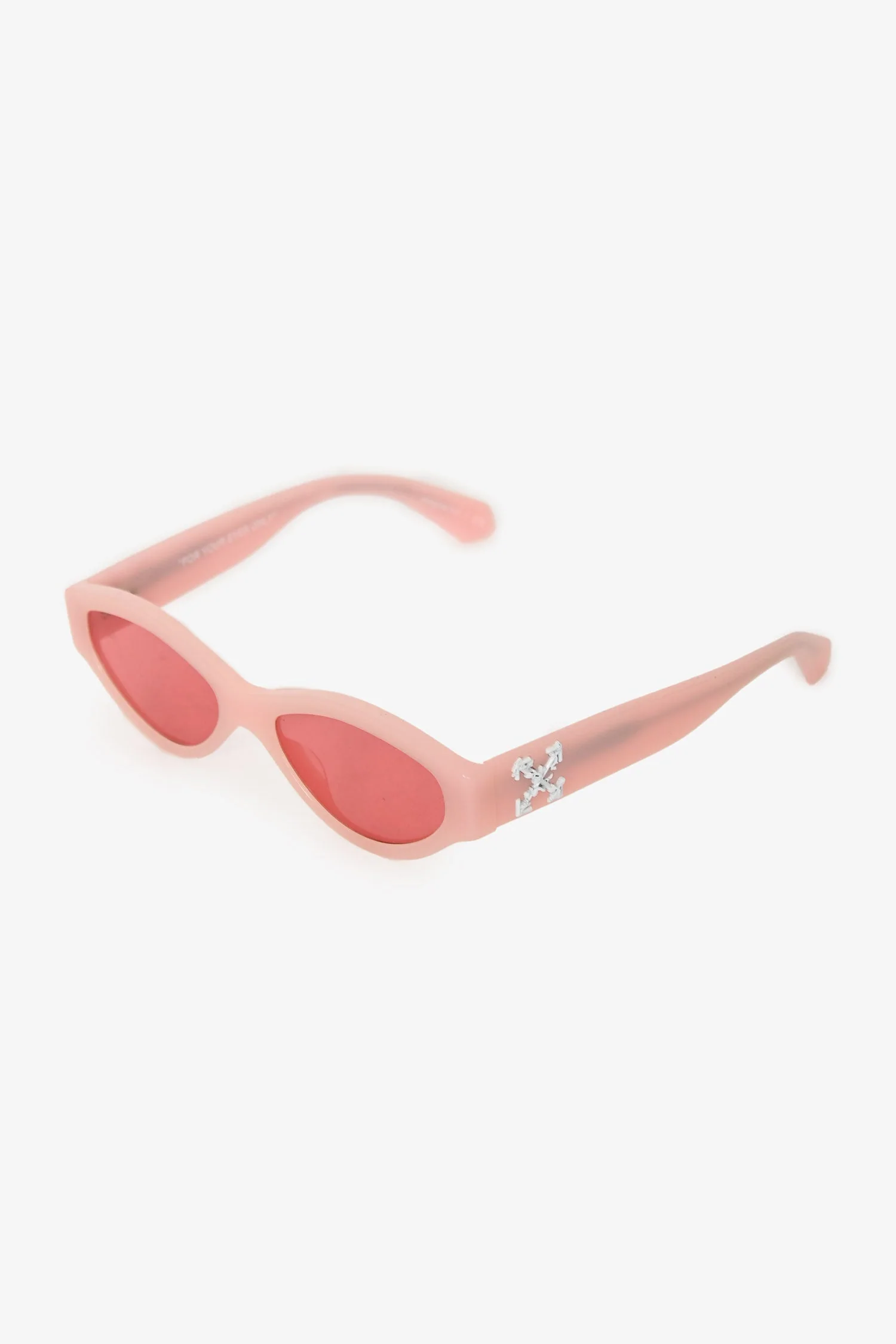Off-White Pink Tinted Oval Sunglasses - Image 2