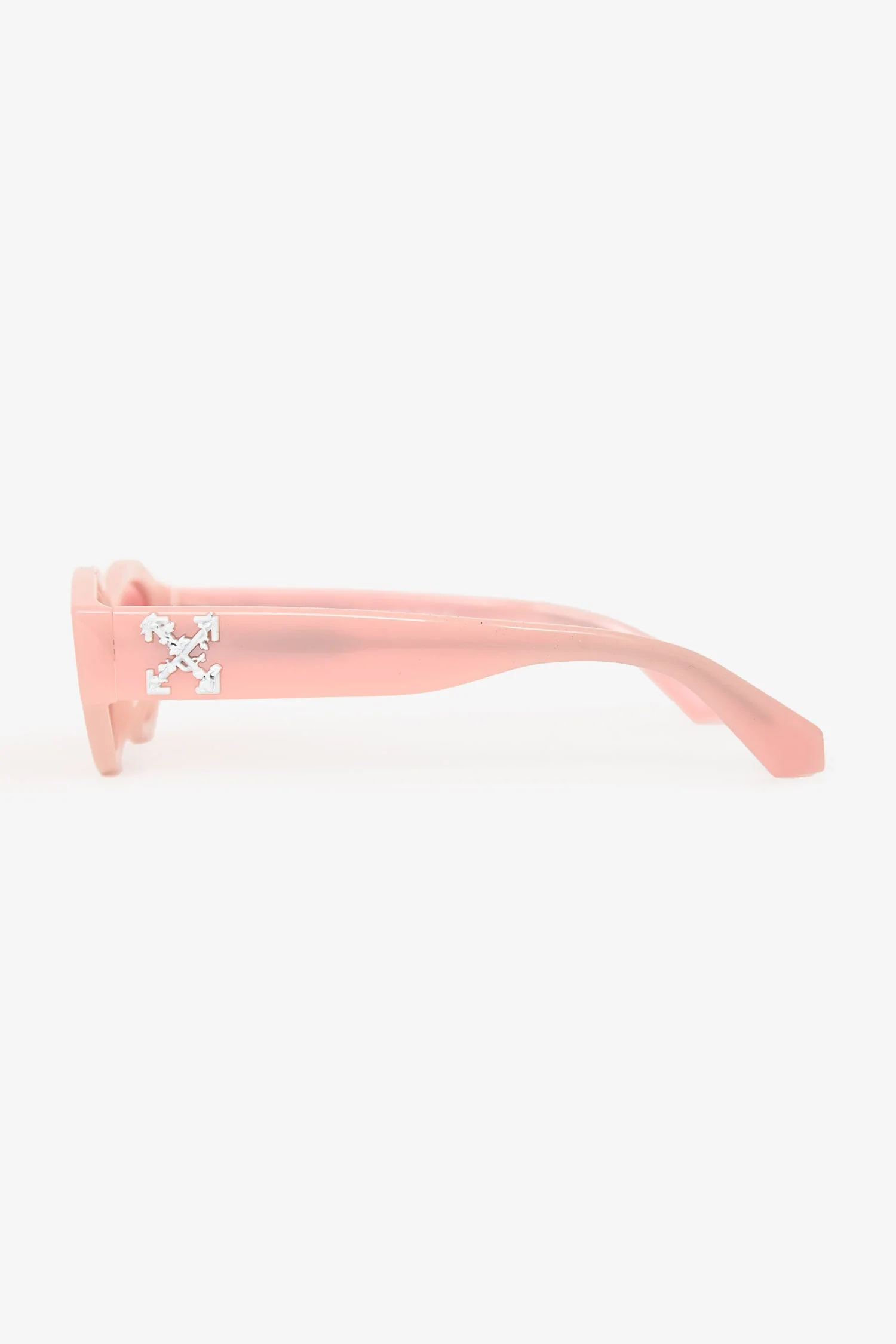 Off-White Pink Tinted Oval Sunglasses - Image 3