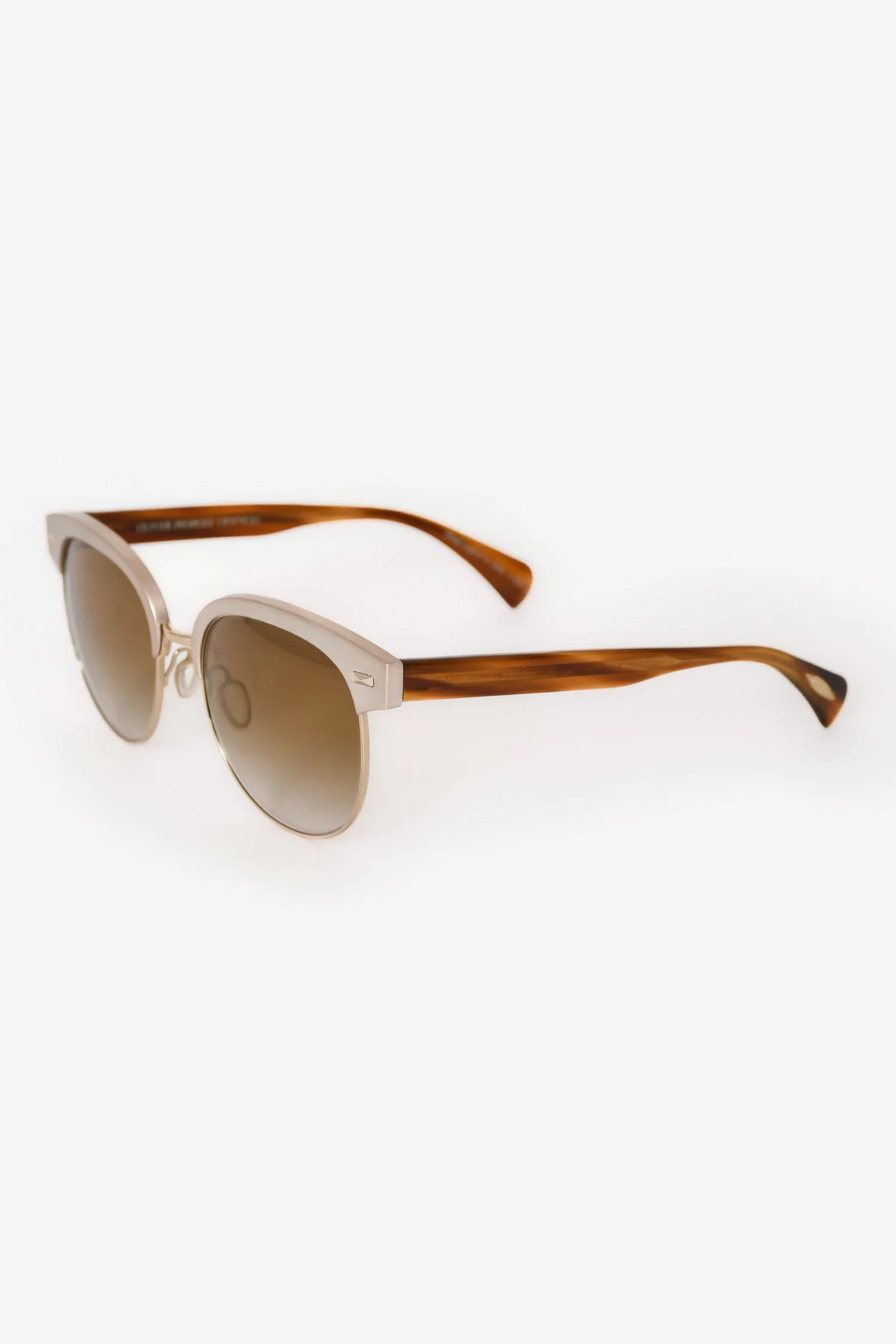 Oliver Peoples Light Gold/Turquoise Wayfarer Sunglasses - Image 2
