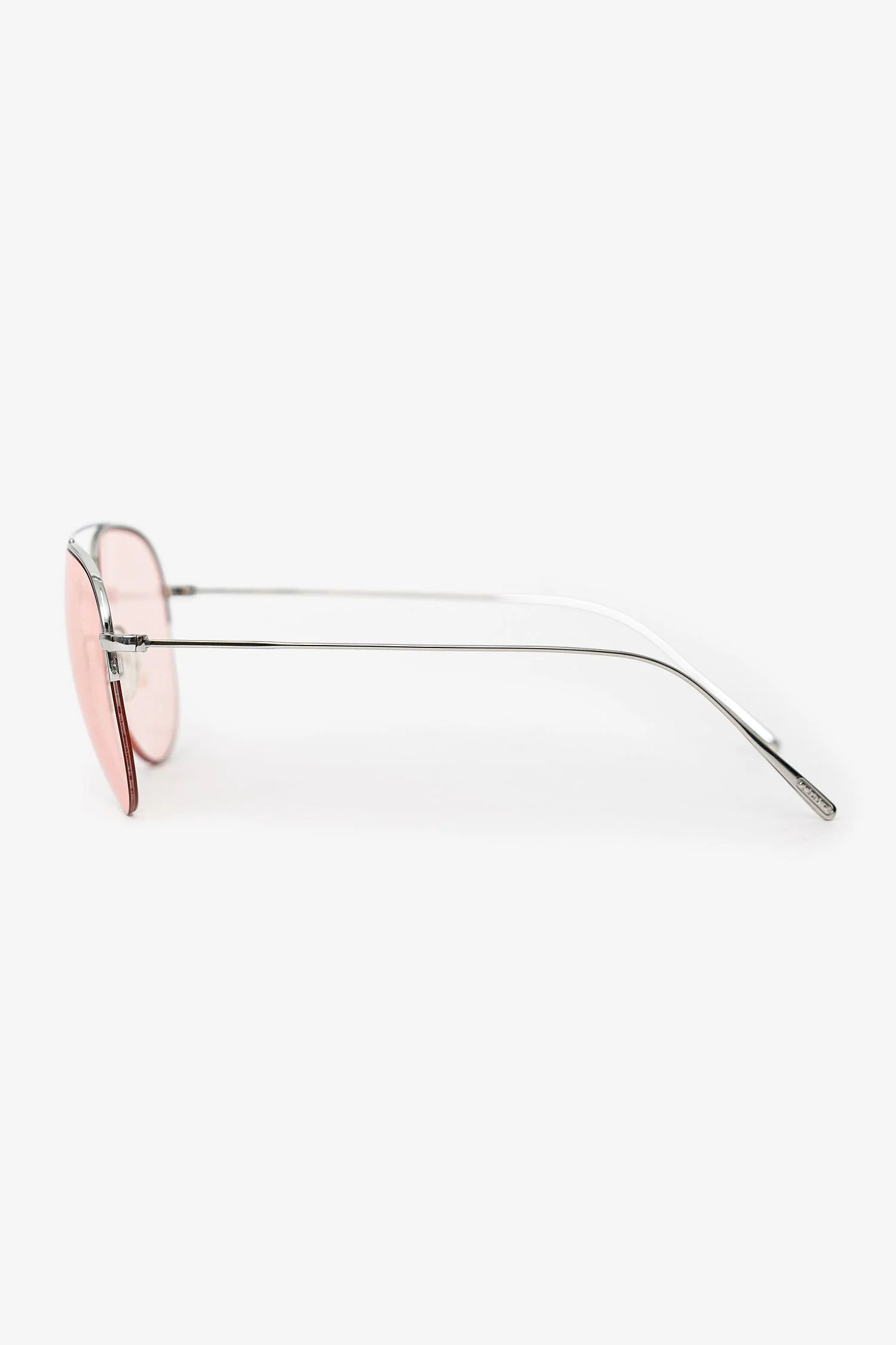 Oliver Peoples Pink/Silver 'Cleamons' Aviator Sunglasses - Image 3