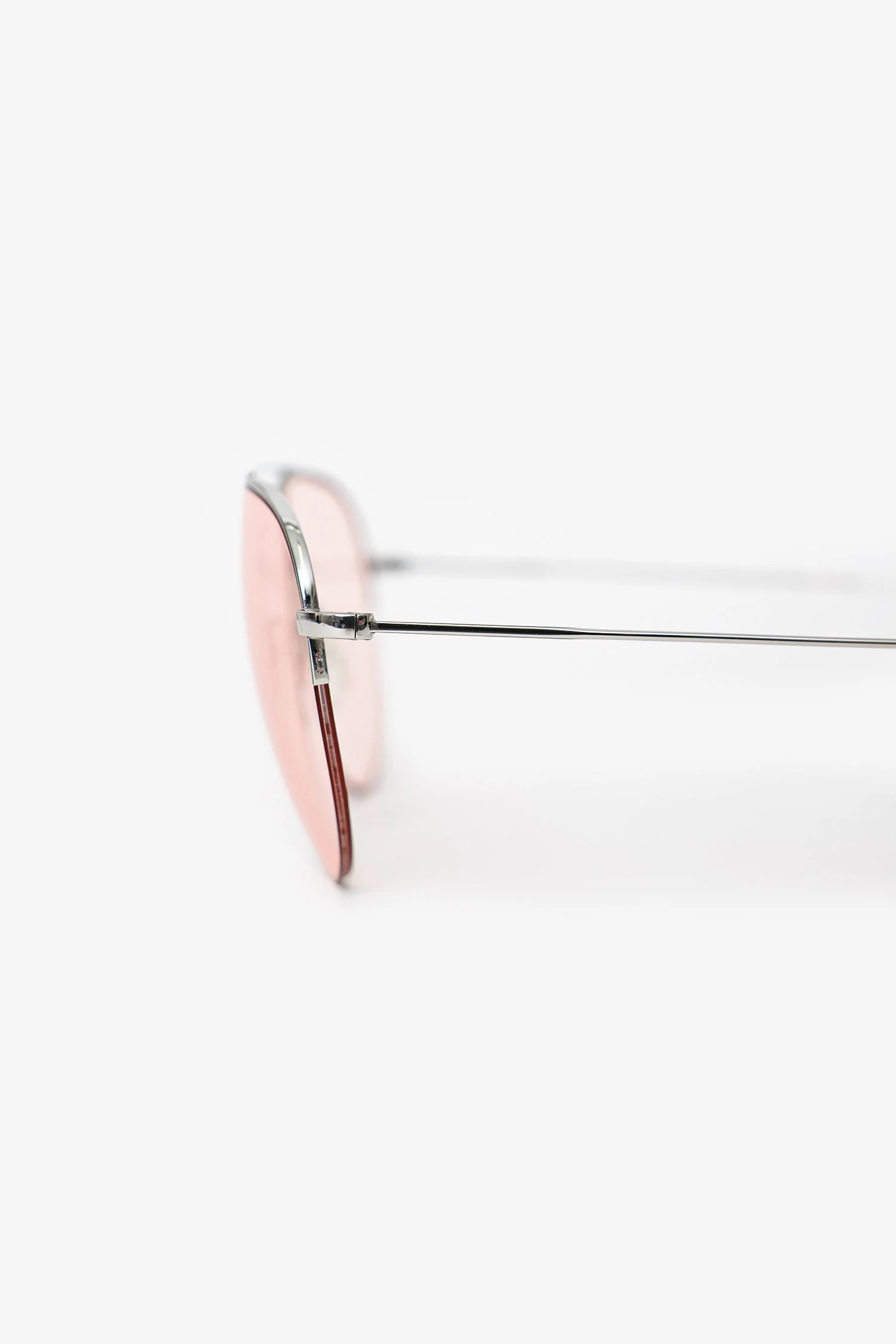 Oliver Peoples Pink/Silver 'Cleamons' Aviator Sunglasses - Image 4
