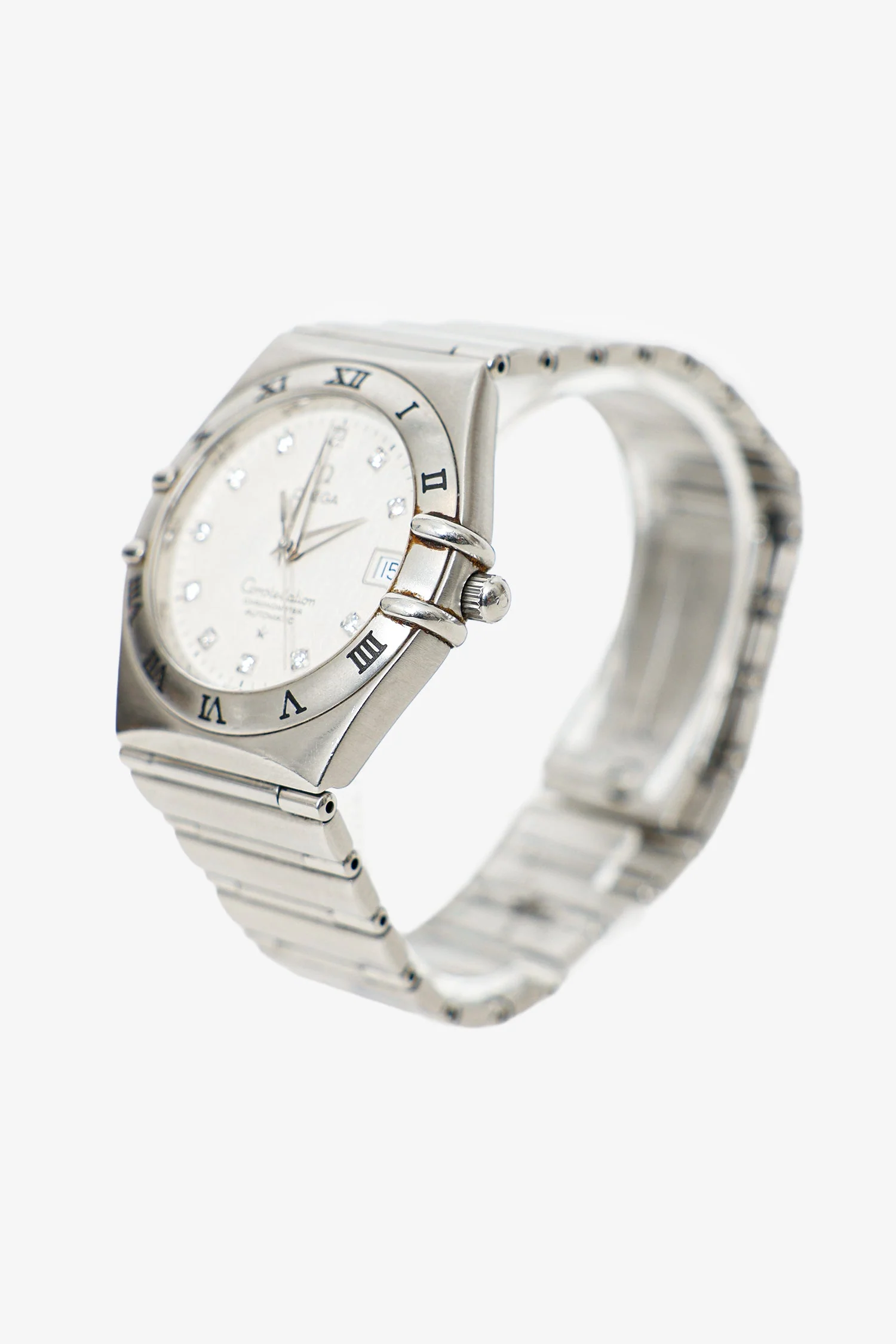 Omega 50th Anniversary Silver Steel Automatic Diamond Constellation Watch 35.5MM - Image 3