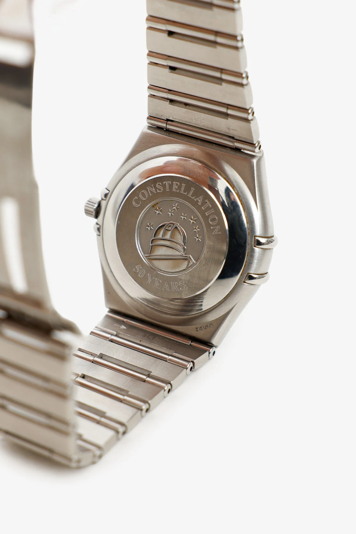 Omega 50th Anniversary Silver Steel Automatic Diamond Constellation Watch 35.5MM - Image 4