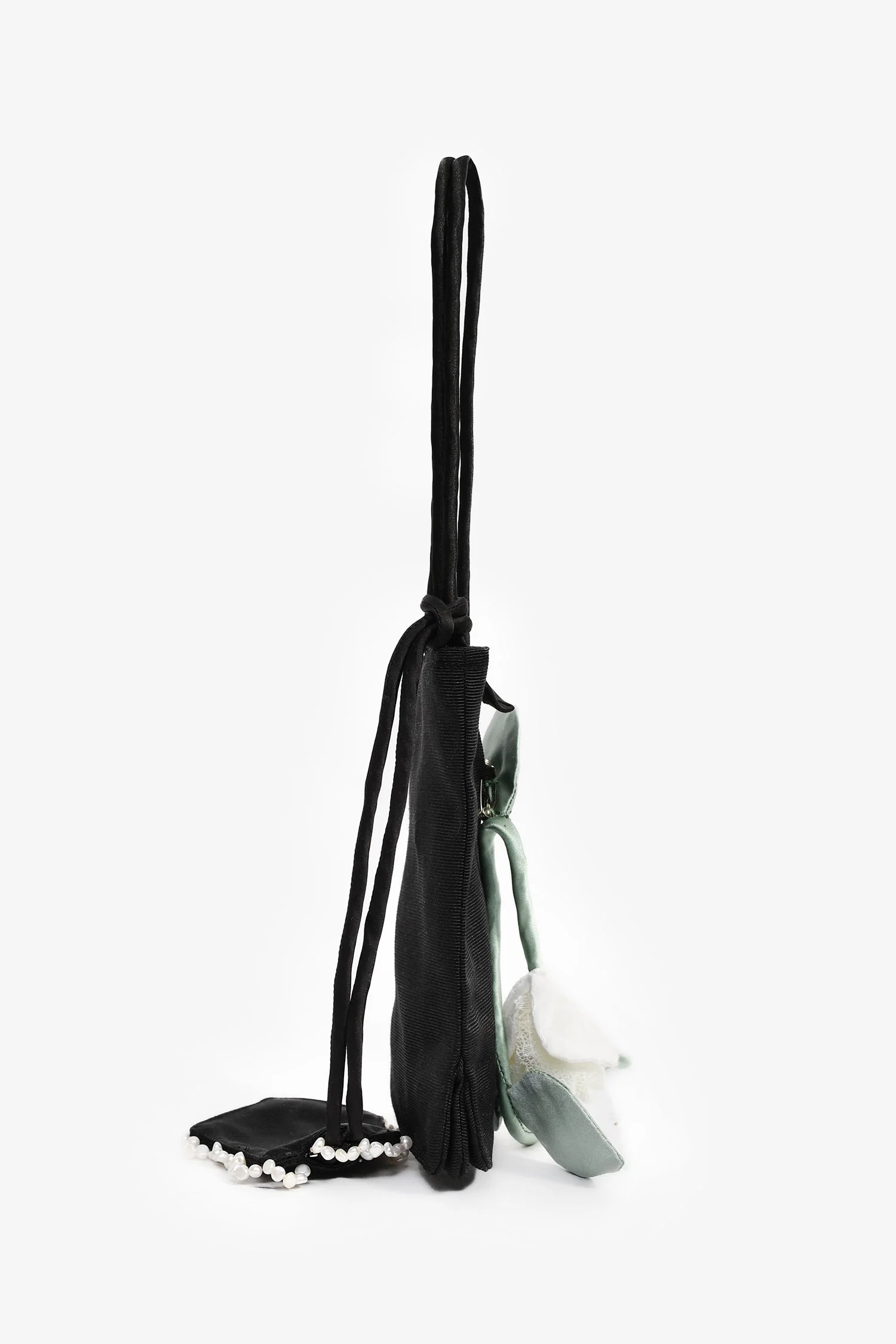 Passage du Vent Black Fabric Mini Phone Pouch - Image 3