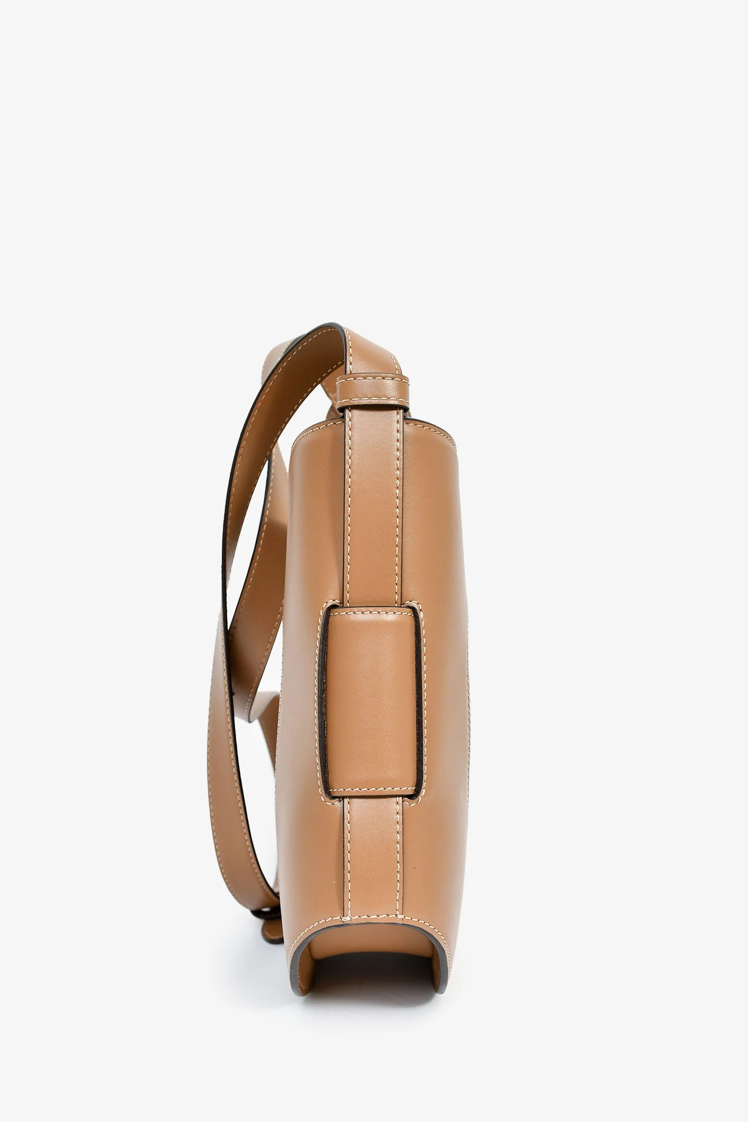 Polene Brown Leather Nodde Crossbody Bag - Image 3