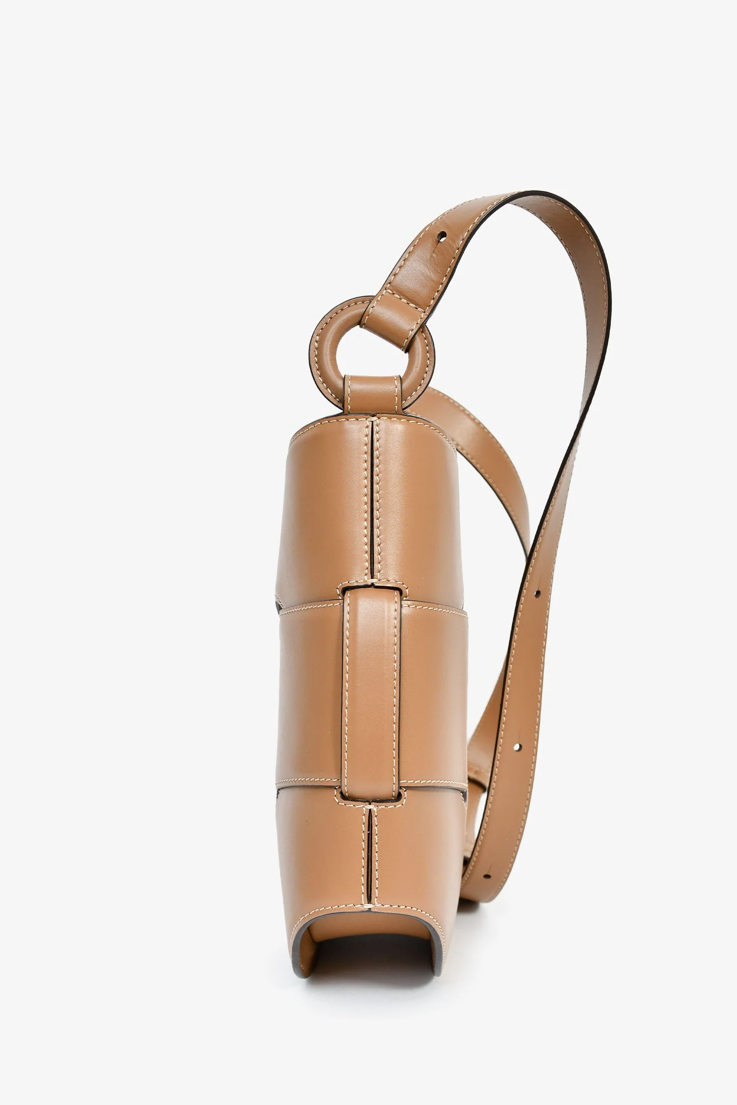 Polene Brown Leather Nodde Crossbody Bag - Image 4