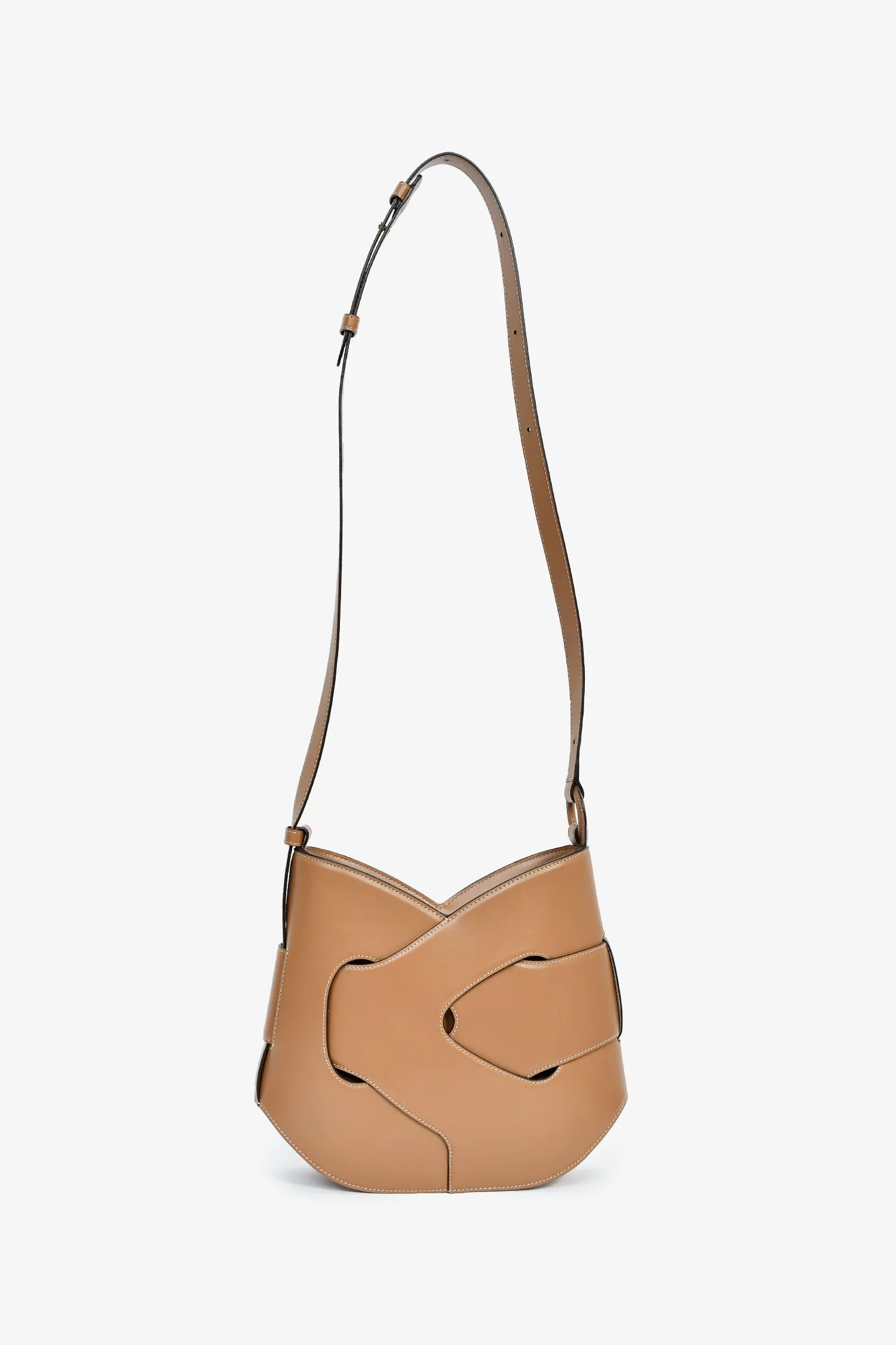 Polene Brown Leather Nodde Crossbody Bag - Image 7