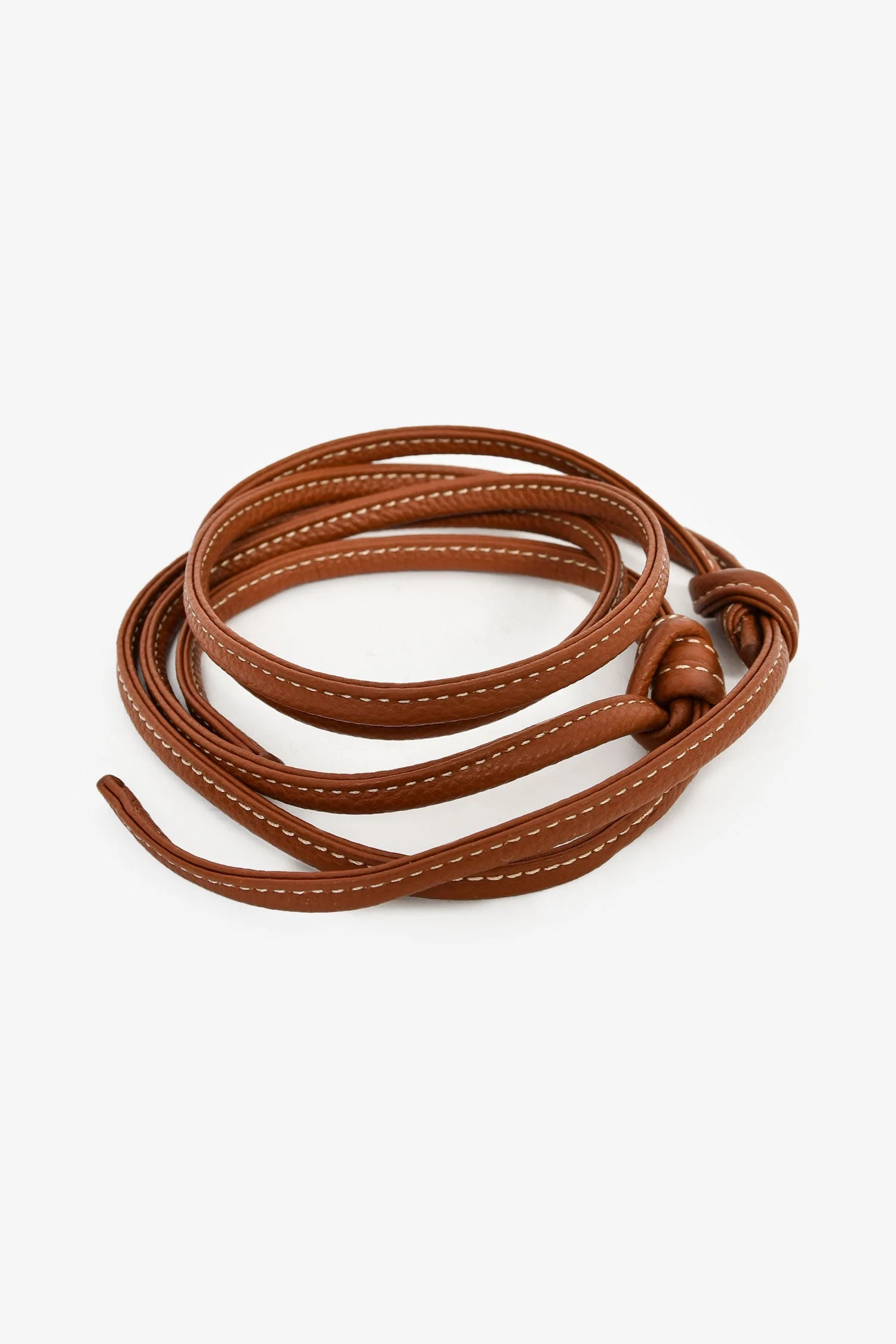 Polene Cream/Brown Shearling/Leather Top Handle - Image 7