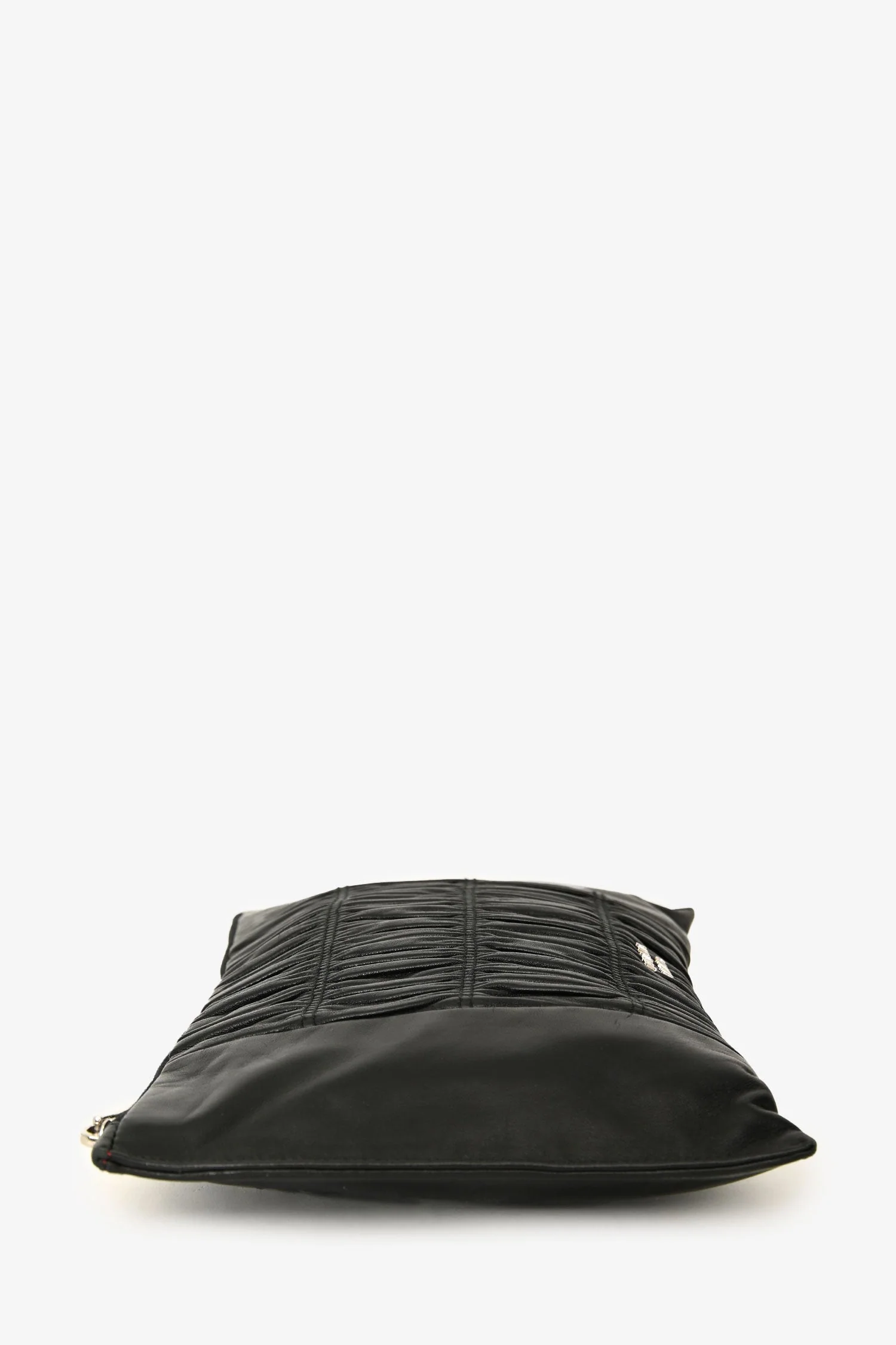Prada 2016 Black Nappa Gaufre Leather Pouch - Image 3