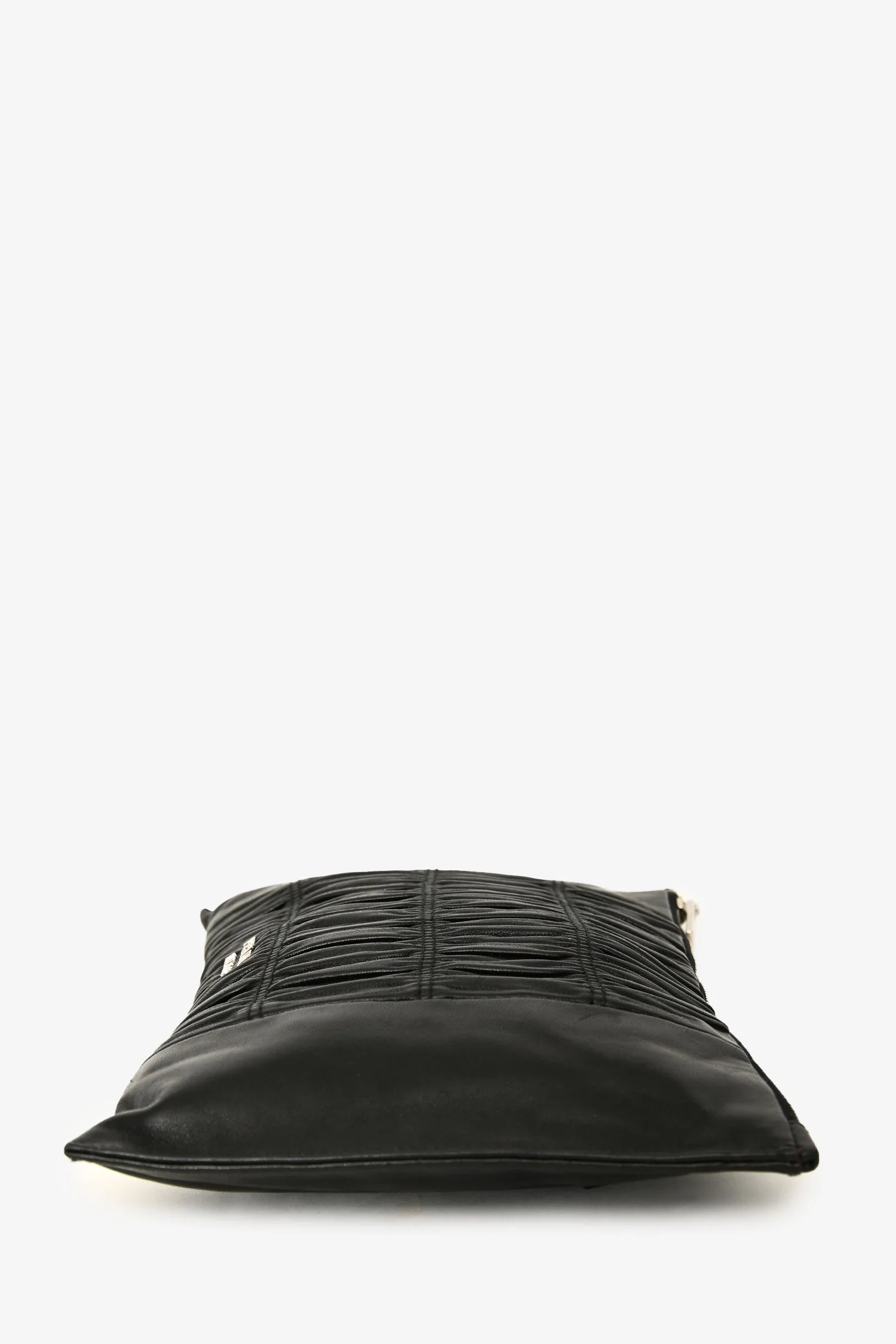 Prada 2016 Black Nappa Gaufre Leather Pouch - Image 4