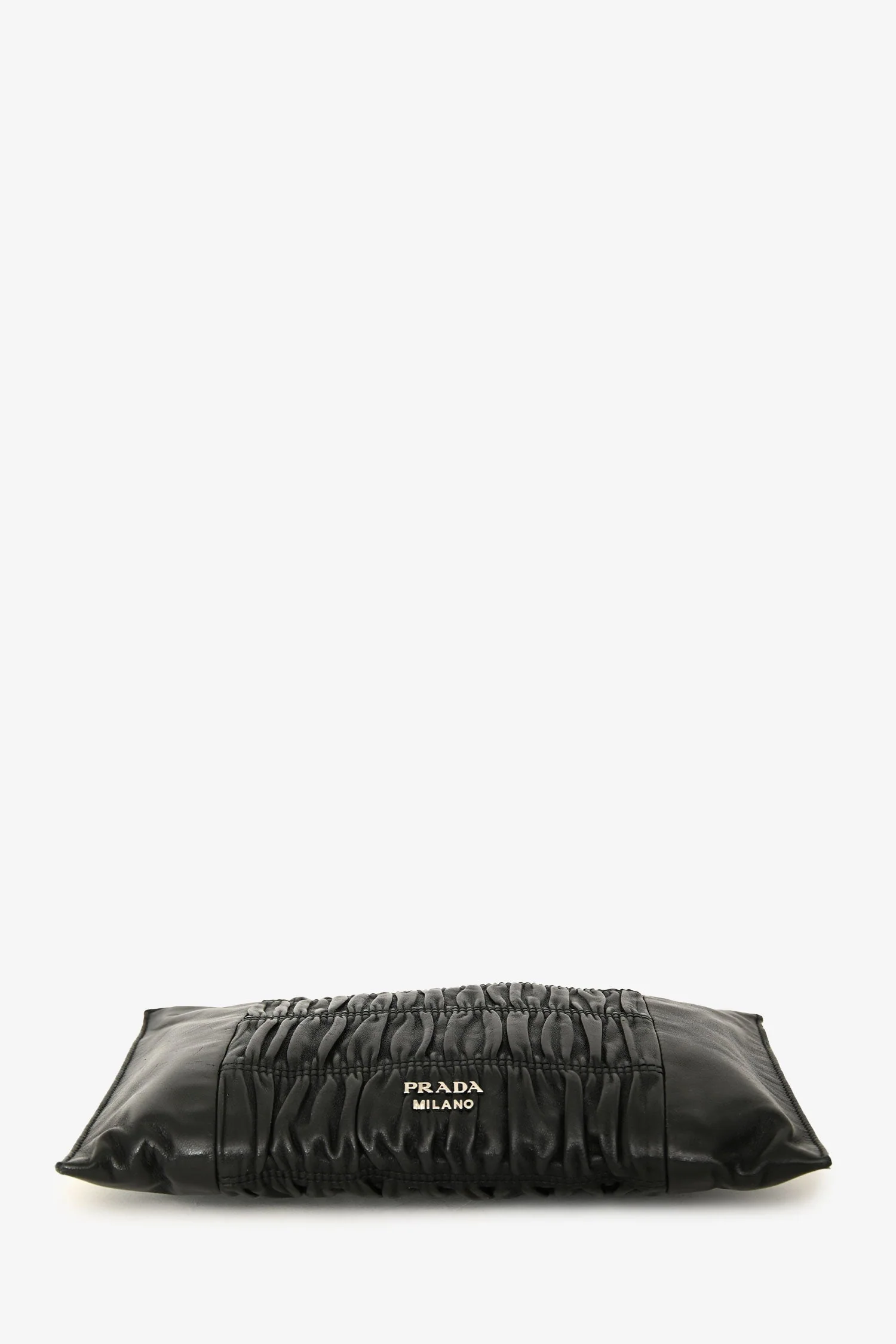 Prada 2016 Black Nappa Gaufre Leather Pouch - Image 5