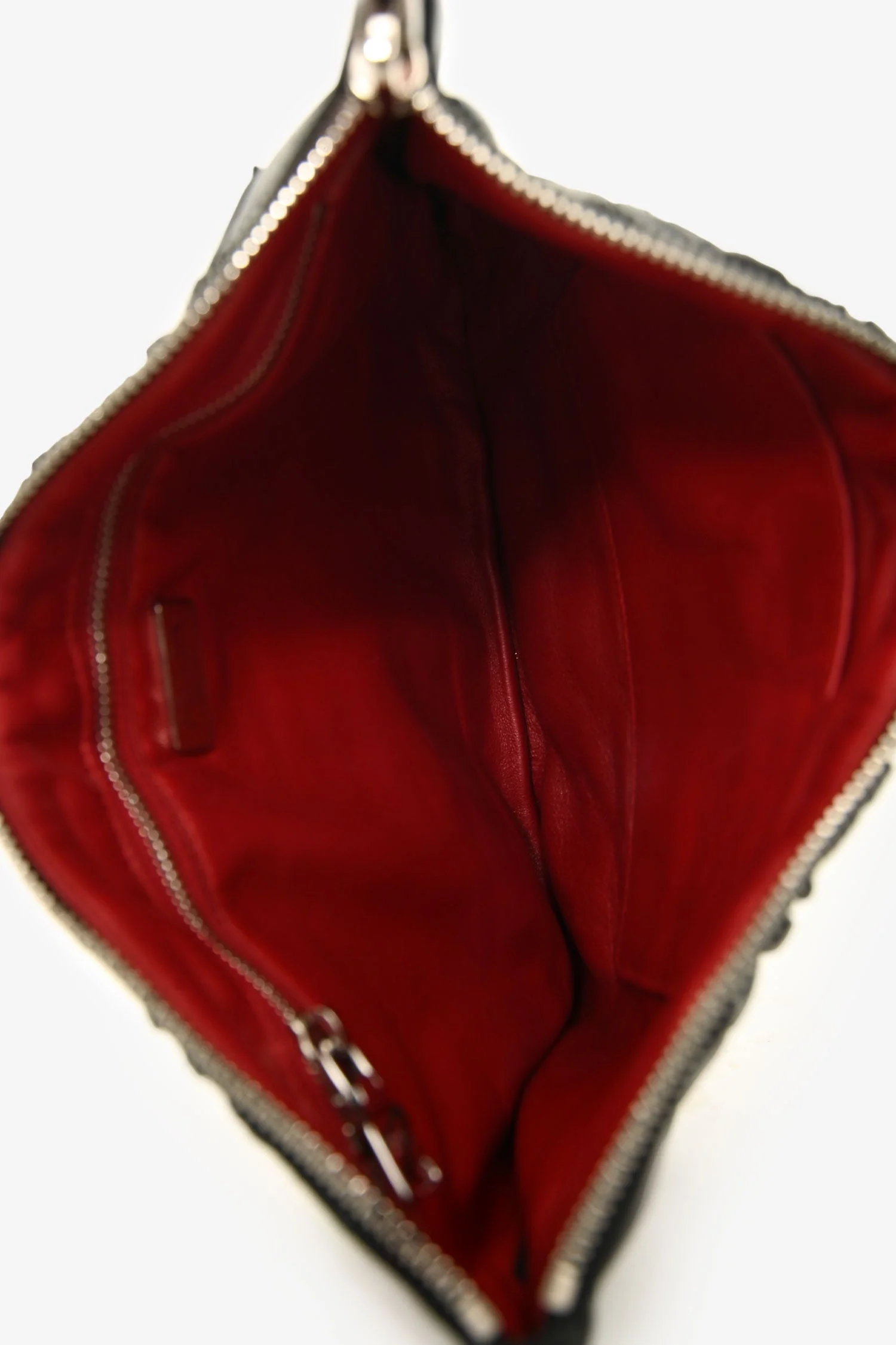 Prada 2016 Black Nappa Gaufre Leather Pouch - Image 6