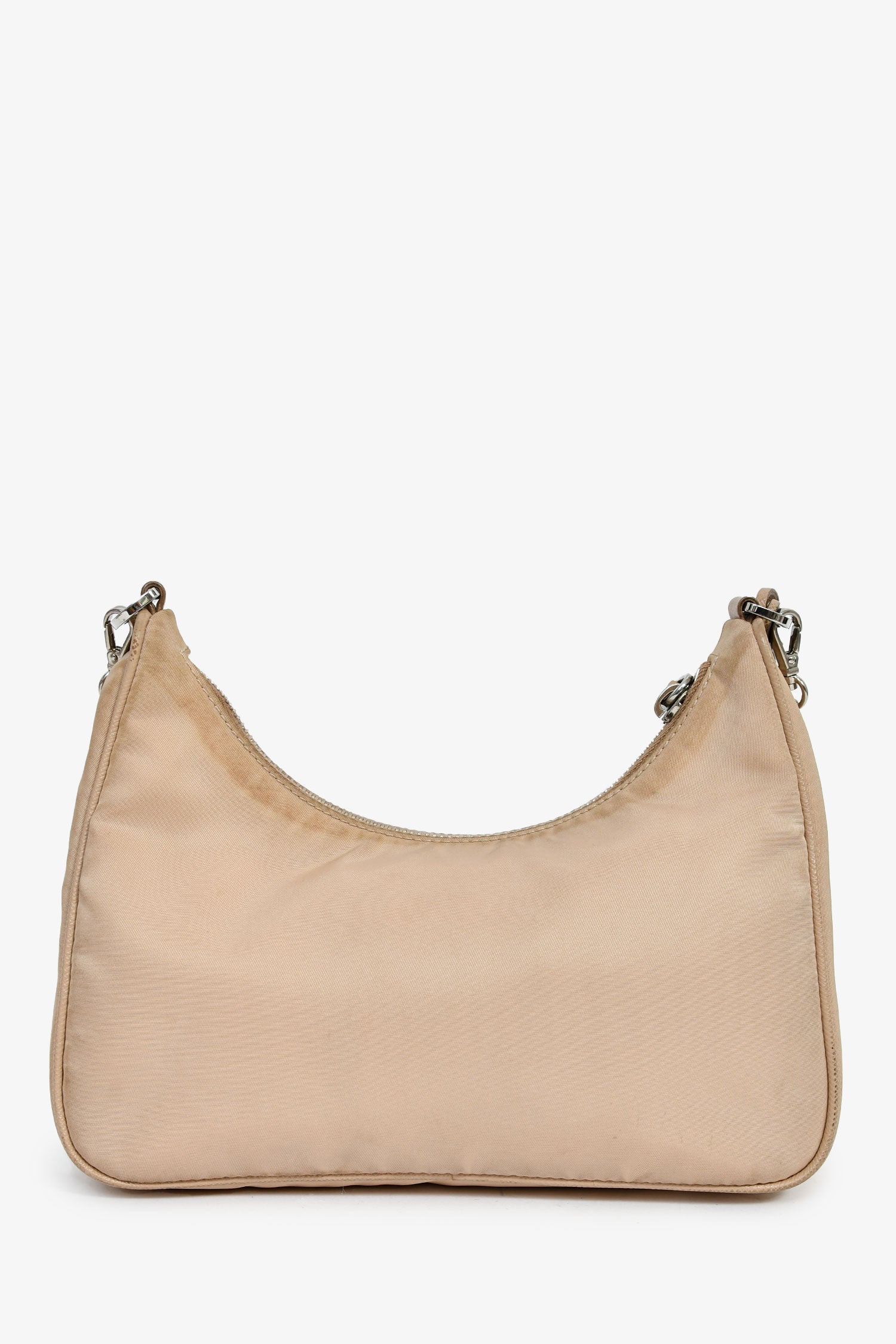 Prada Beige Re-Nylon Re-Edition 2005 Crossbody Bag With Chain & Pouch - Image 2