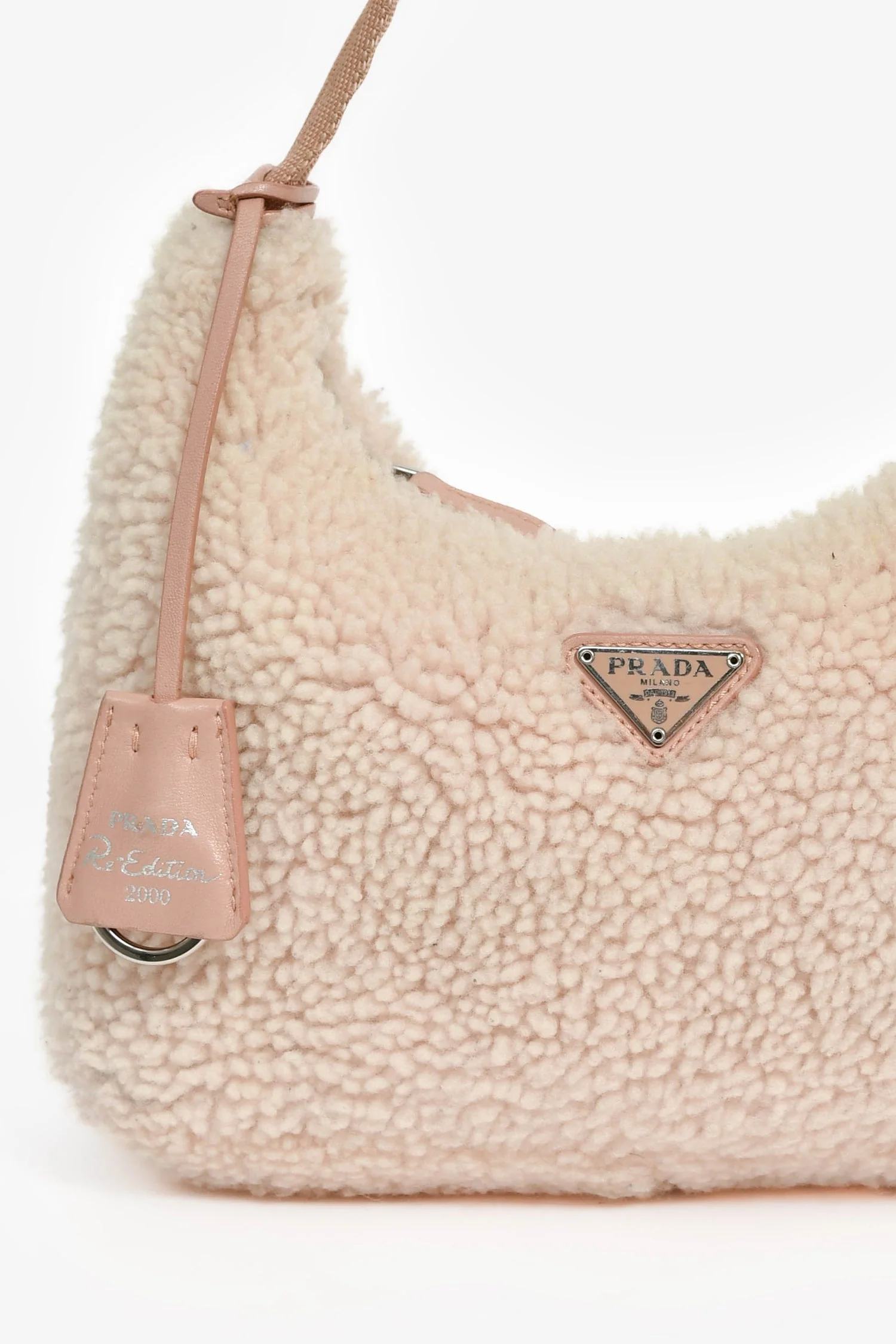 Prada Beige Re-Nylon Re-Edition 2005 Crossbody Bag with Chain & Pouch - Image 6