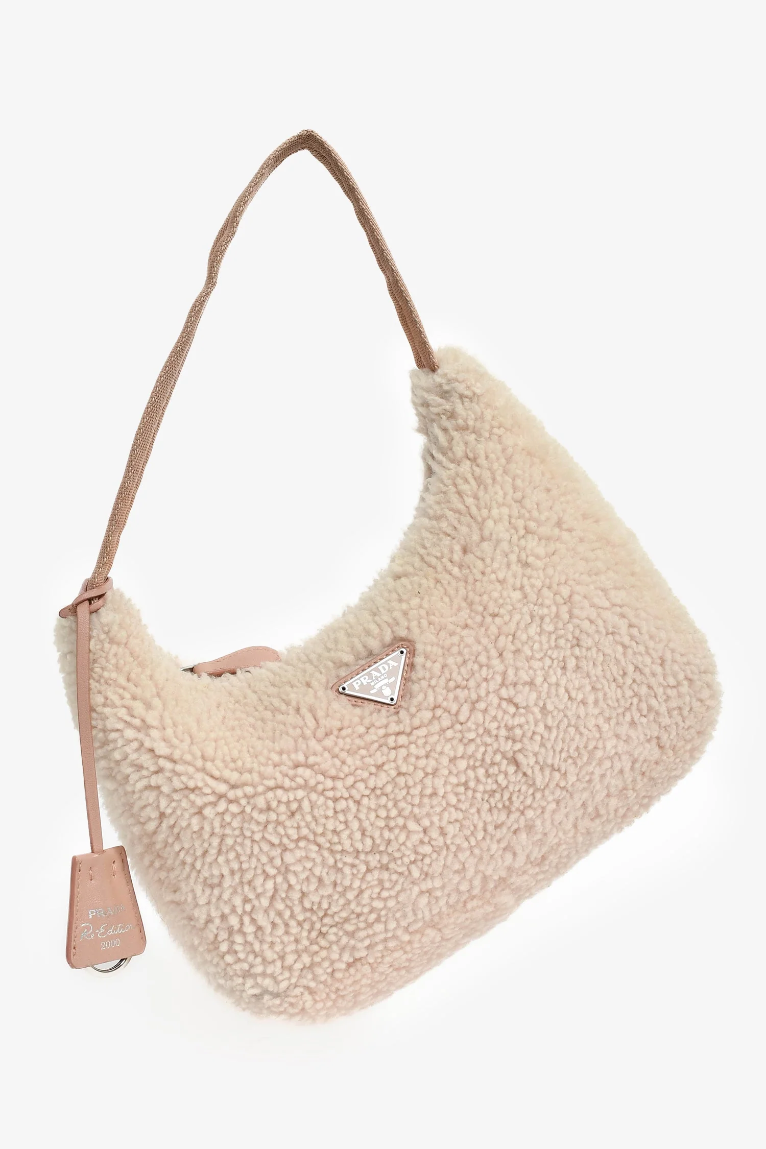 Prada Beige Re-Nylon Re-Edition 2005 Crossbody Bag with Chain & Pouch - Image 8