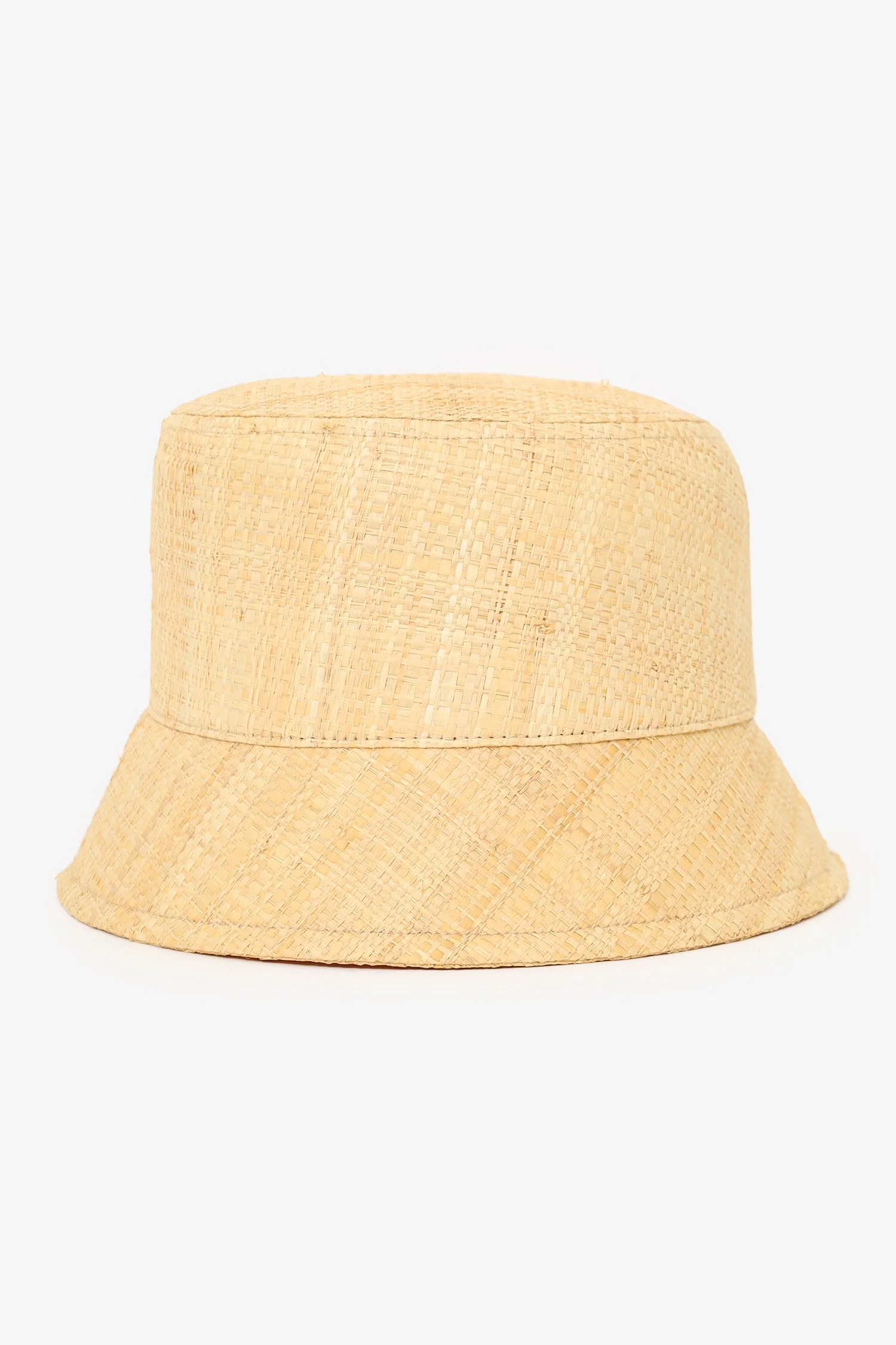 Prada Beige Straw Triangle Logo Bucket Hat Size S - Image 3