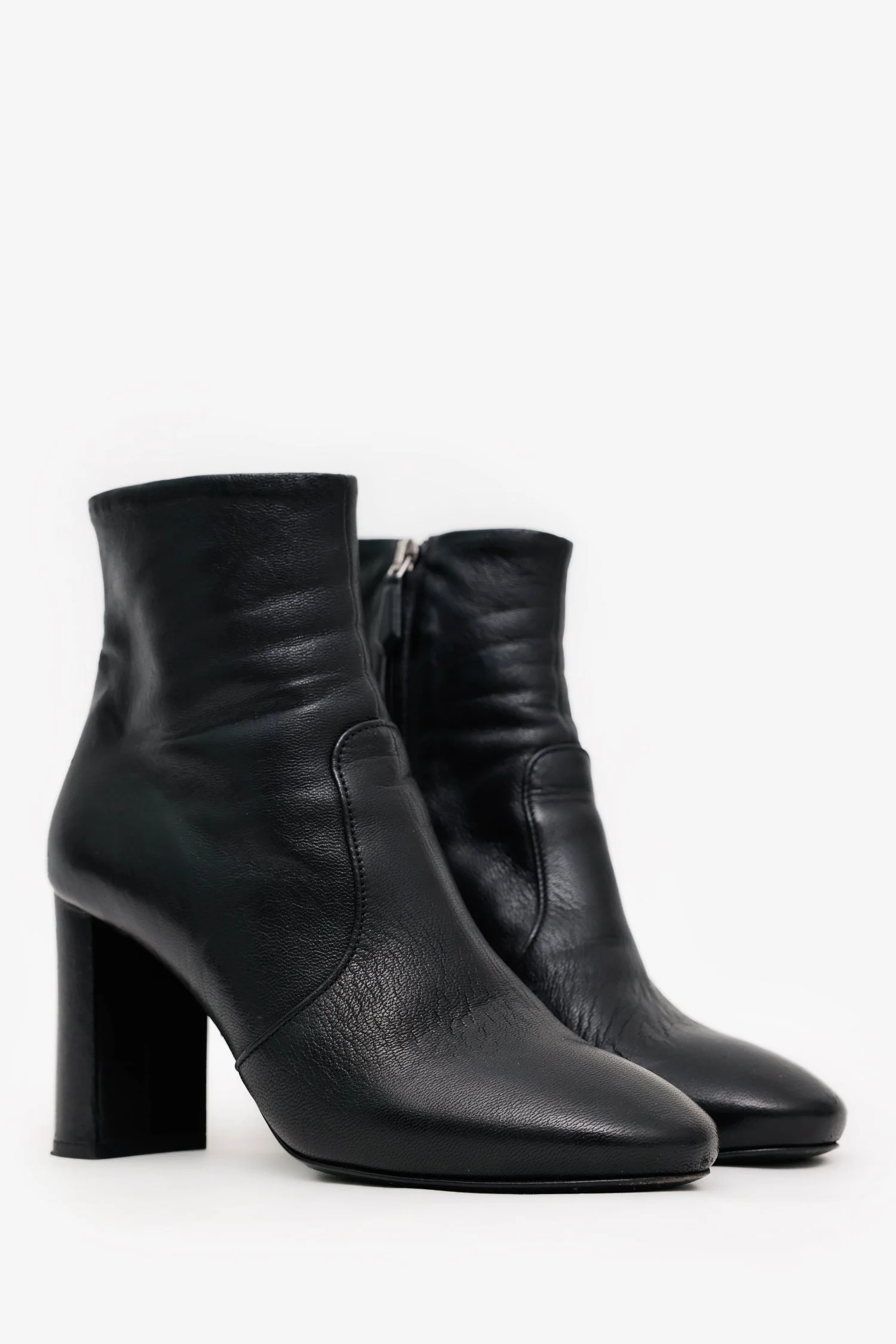 Prada Black Leather Ankle Boots Size 36 - Image 2