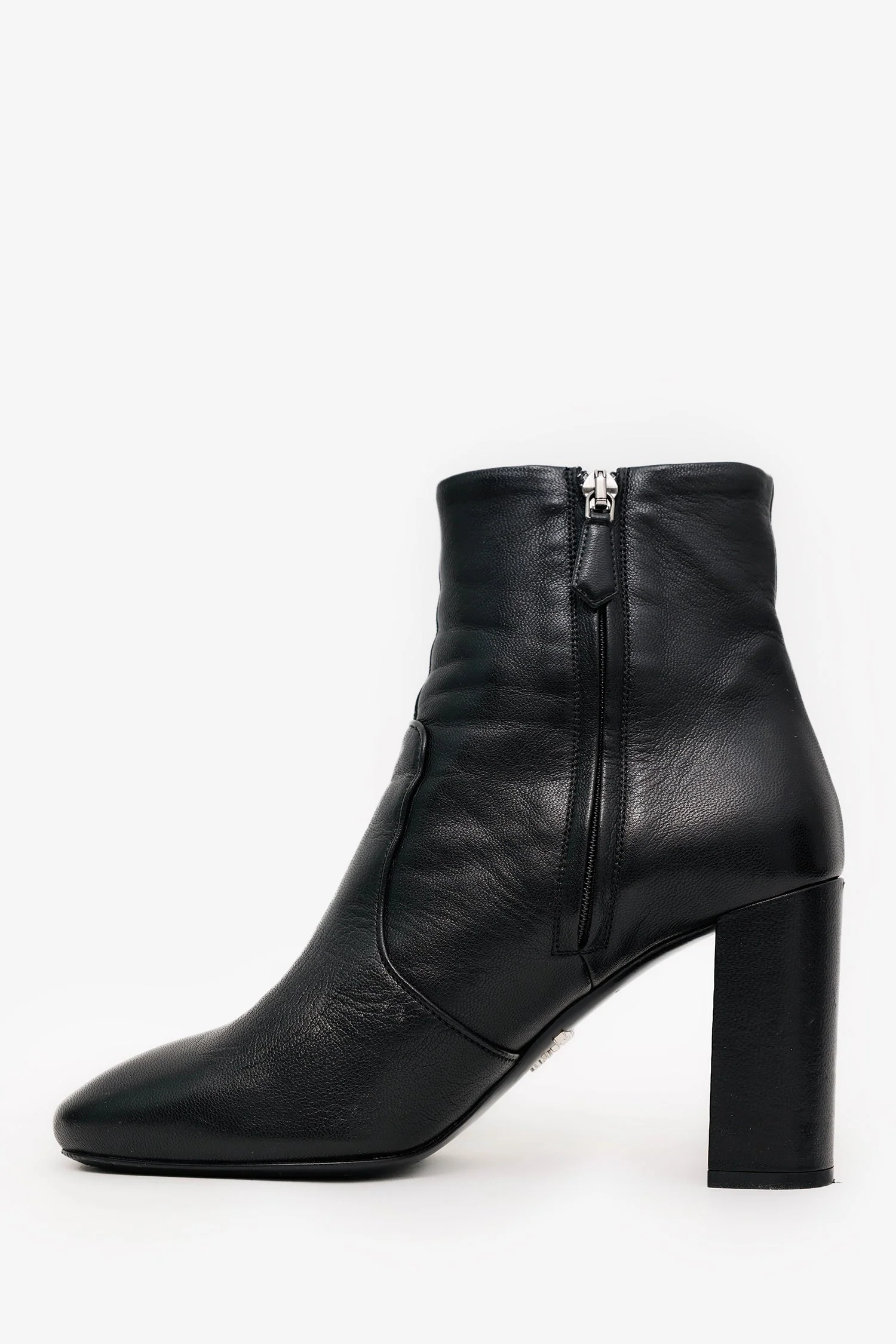 Prada Black Leather Ankle Boots Size 36 - Image 4
