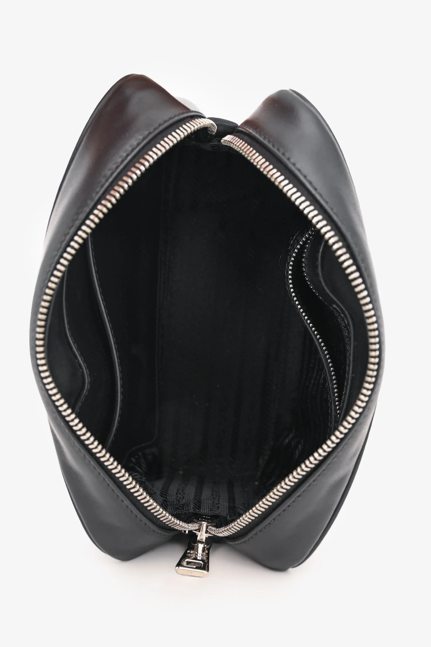 Prada Black Leather Banana Printed Camera Crossbody Bag - Image 7