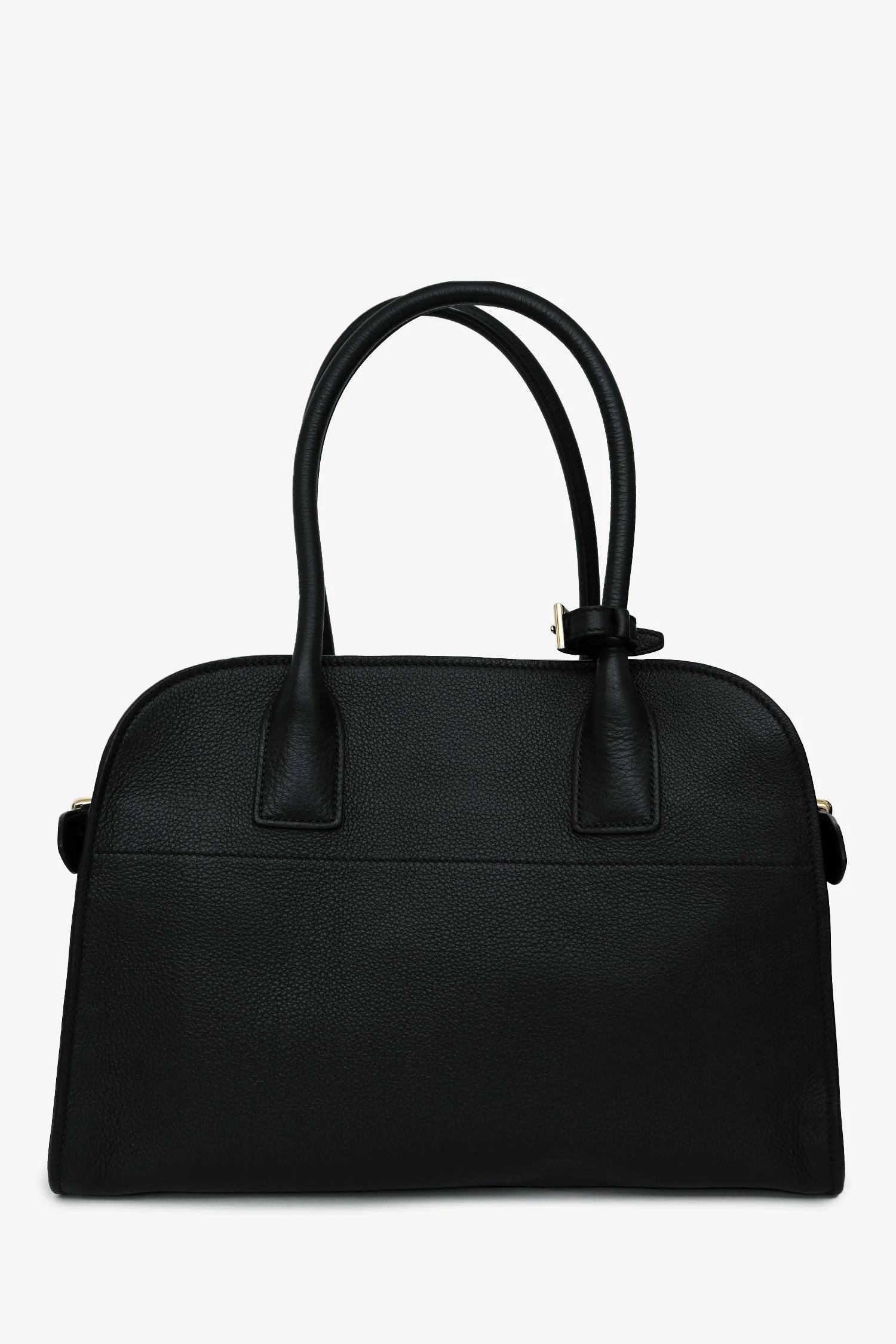 Prada Black Leather Medium Tote Bag - Image 2