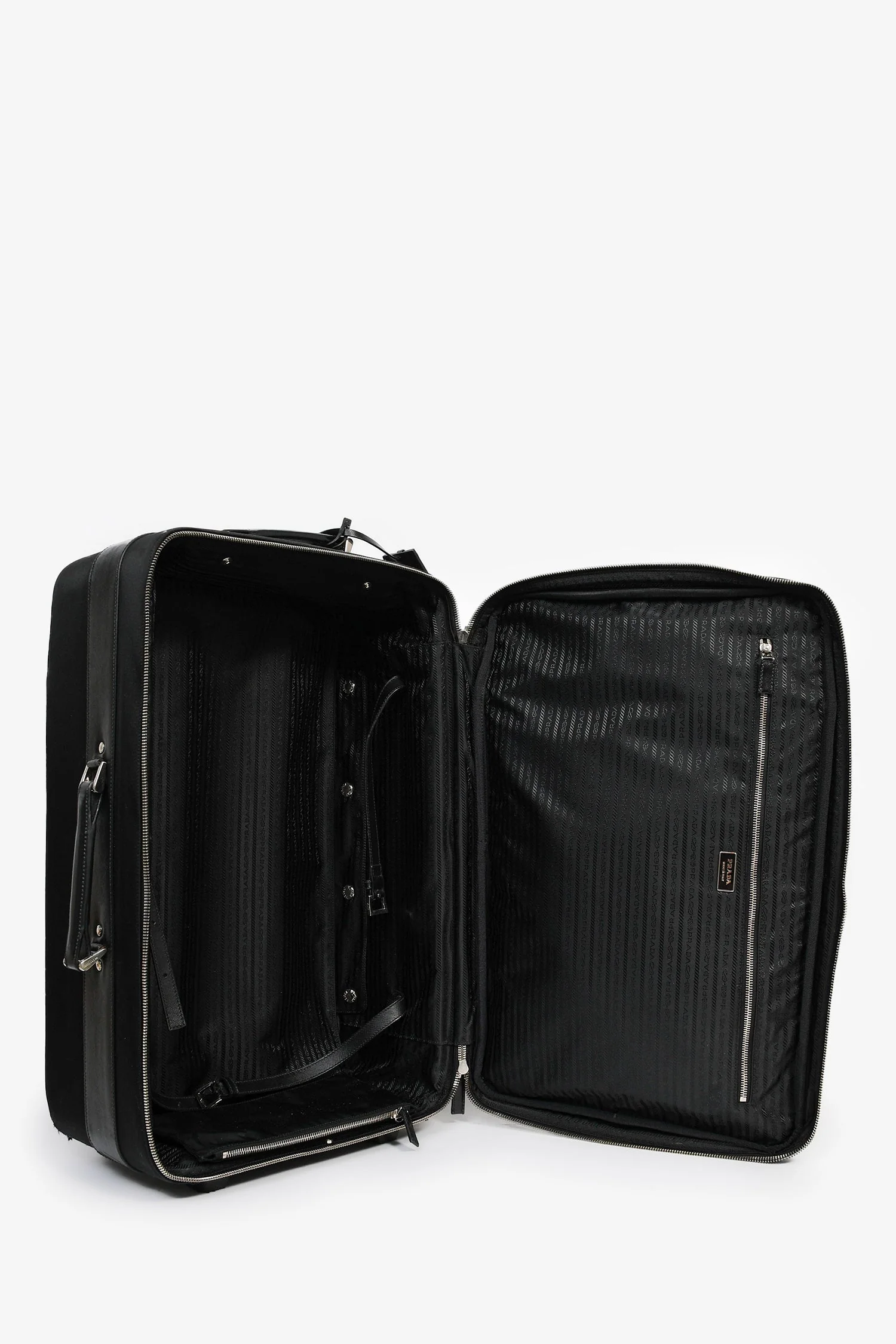 Prada Black Nylon 22" Roller Suitcase - Image 6