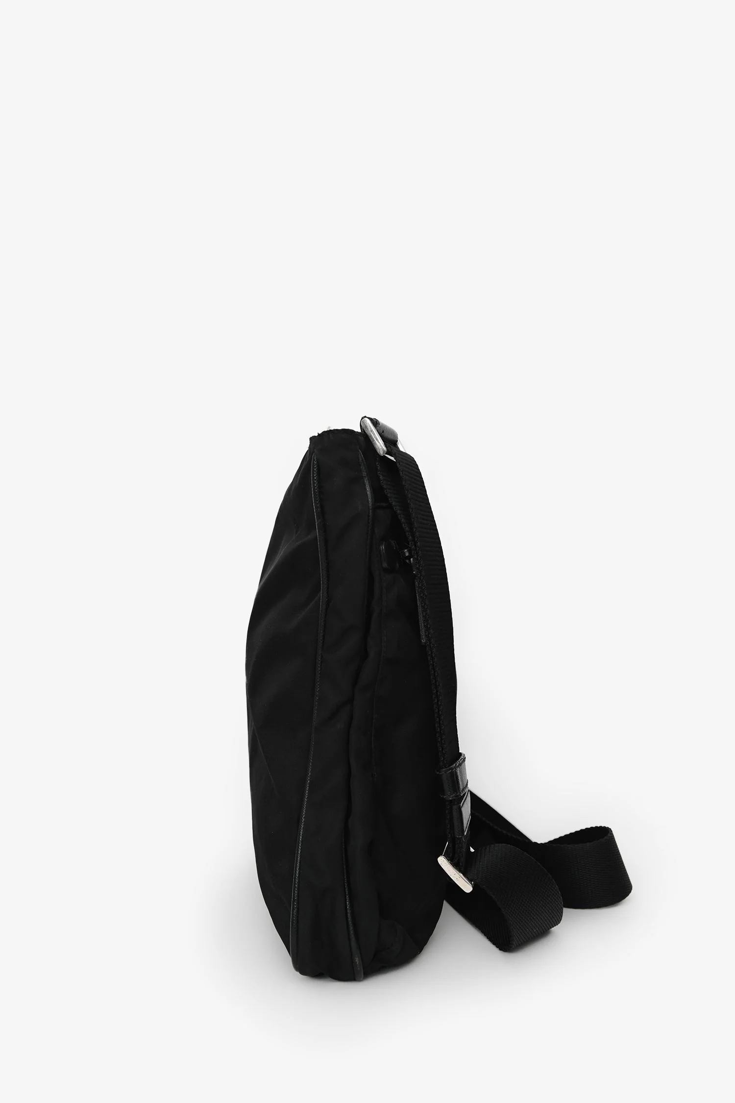 Prada Black Nylon Messenger Bag - Image 4