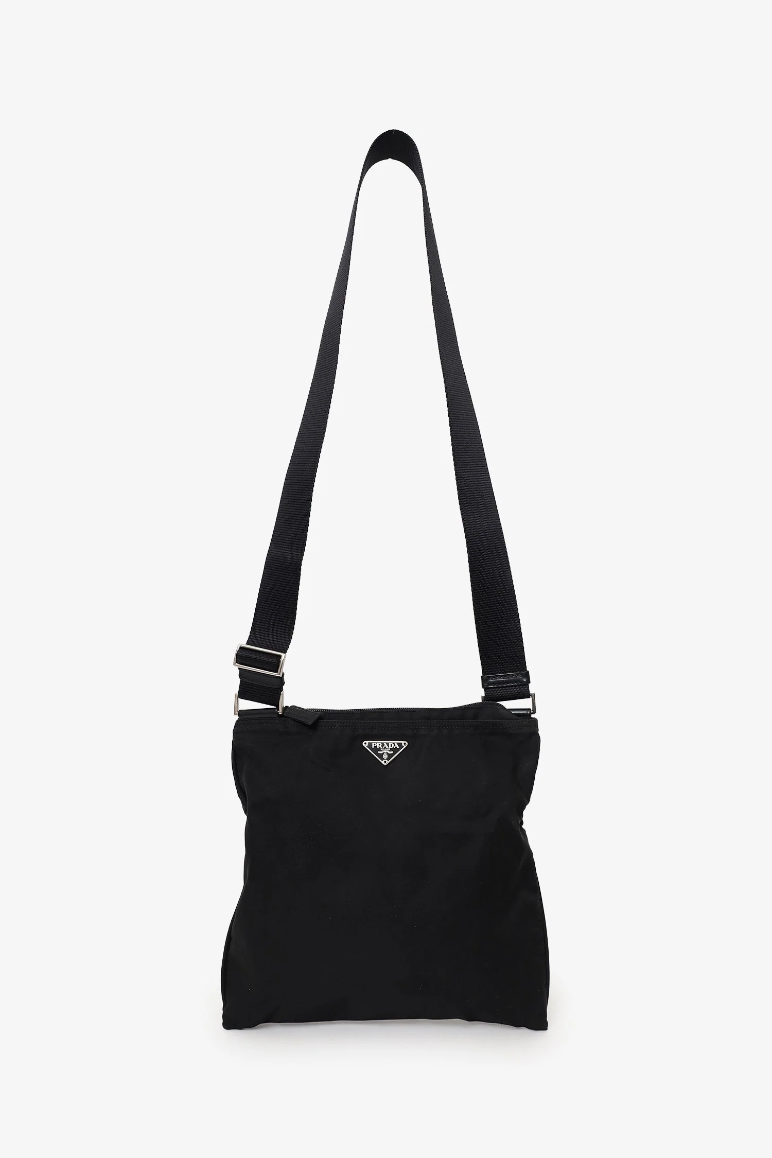 Prada Black Nylon Messenger Bag - Image 6
